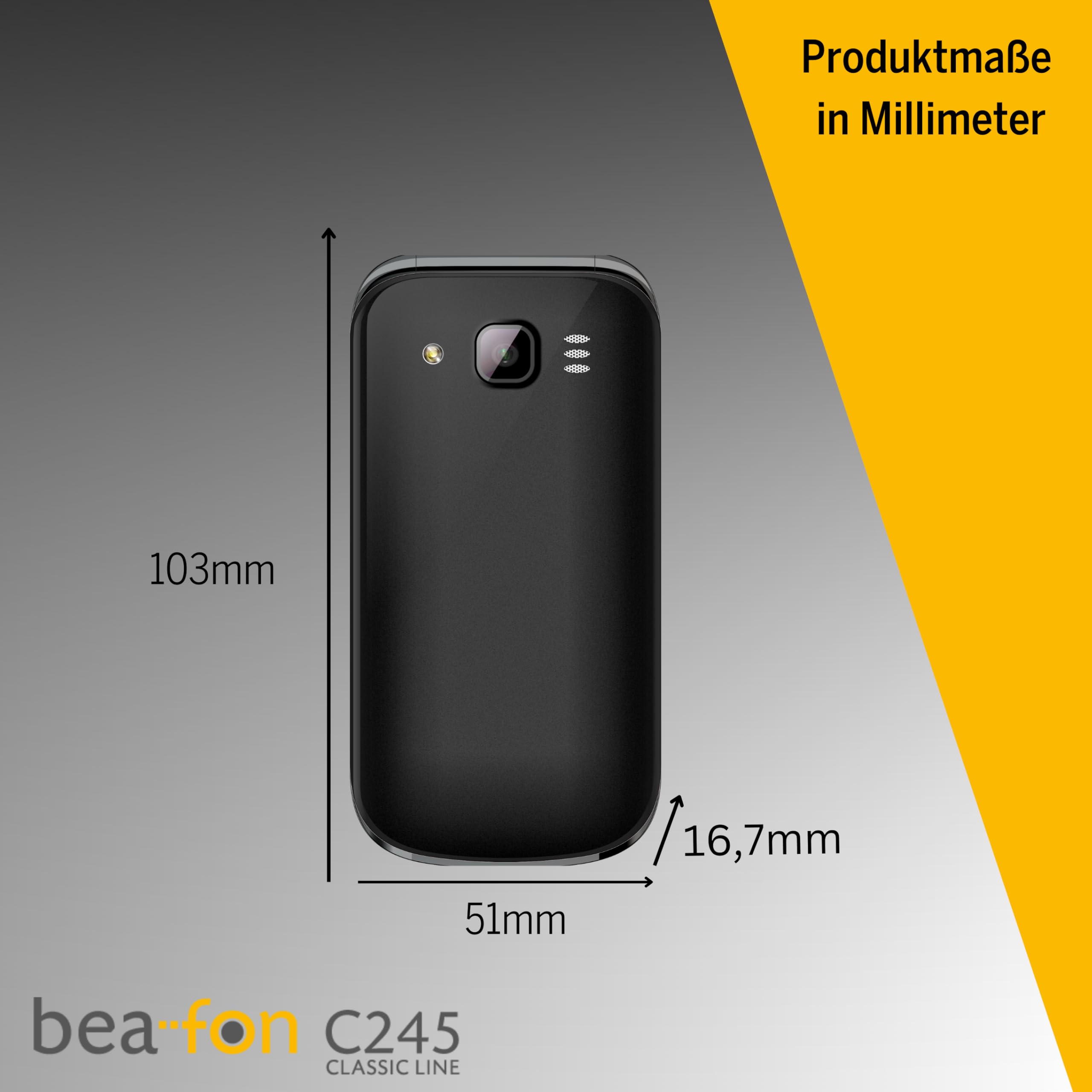 Beafon C245, schwarz Handy