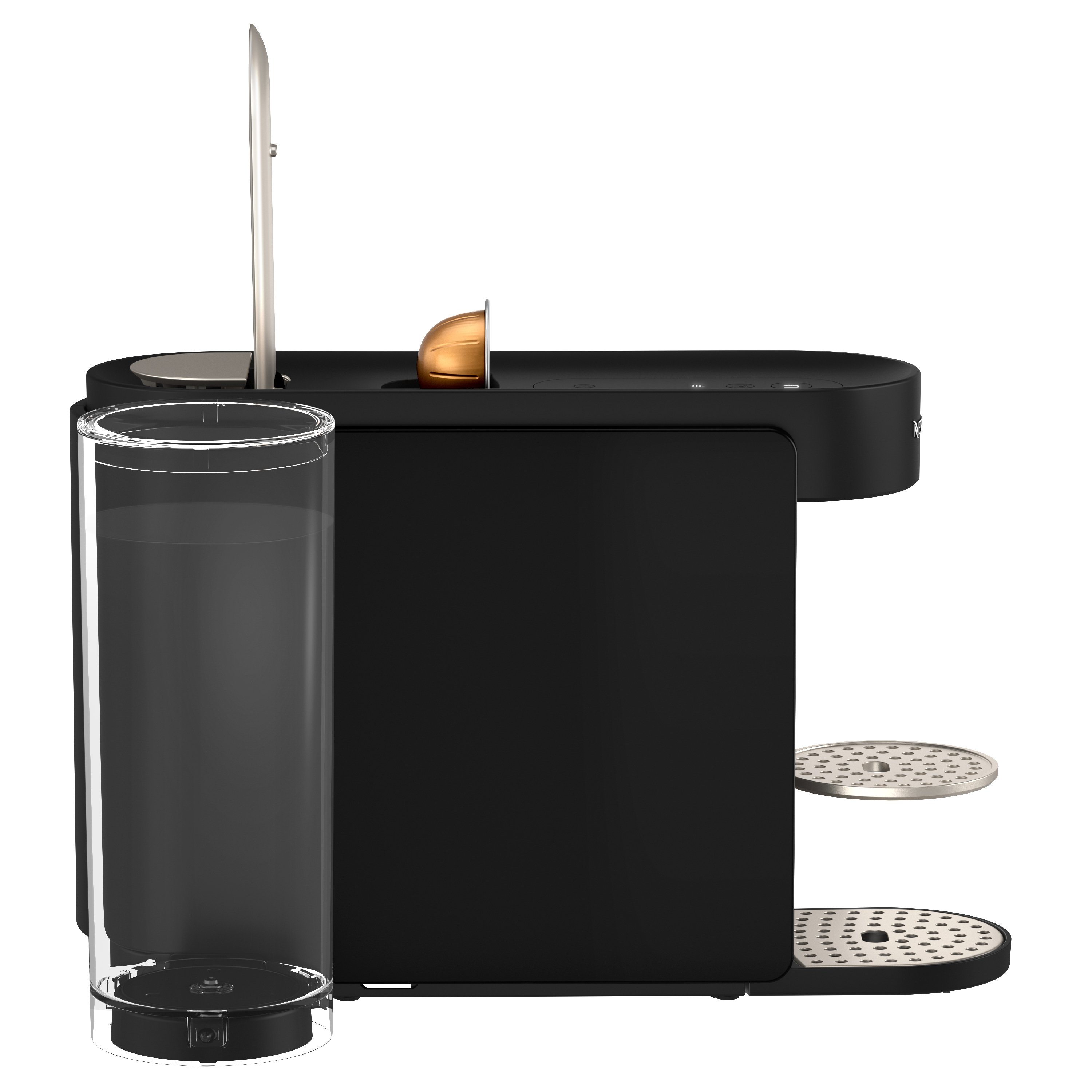 Nespresso Krups VERTUO Up Kaffeekapselmaschine Kapselmaschine Ink Black, XN9408