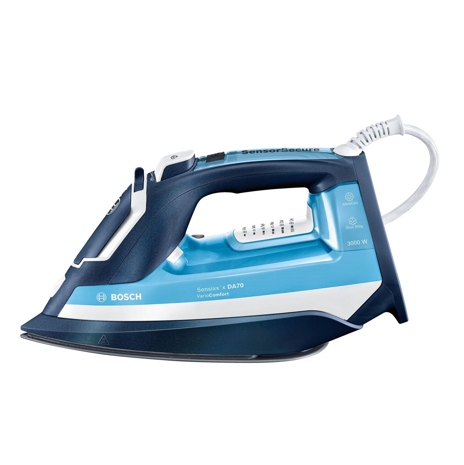 Bosch TDA753022V Dampfbügeleisen Cera-Glissée 3000 W night blue/ice blue