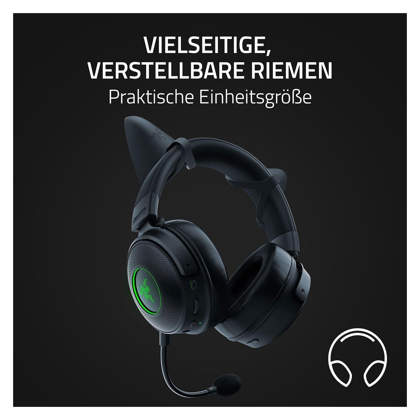 RAZER Kitty Ears V2 Black Headset