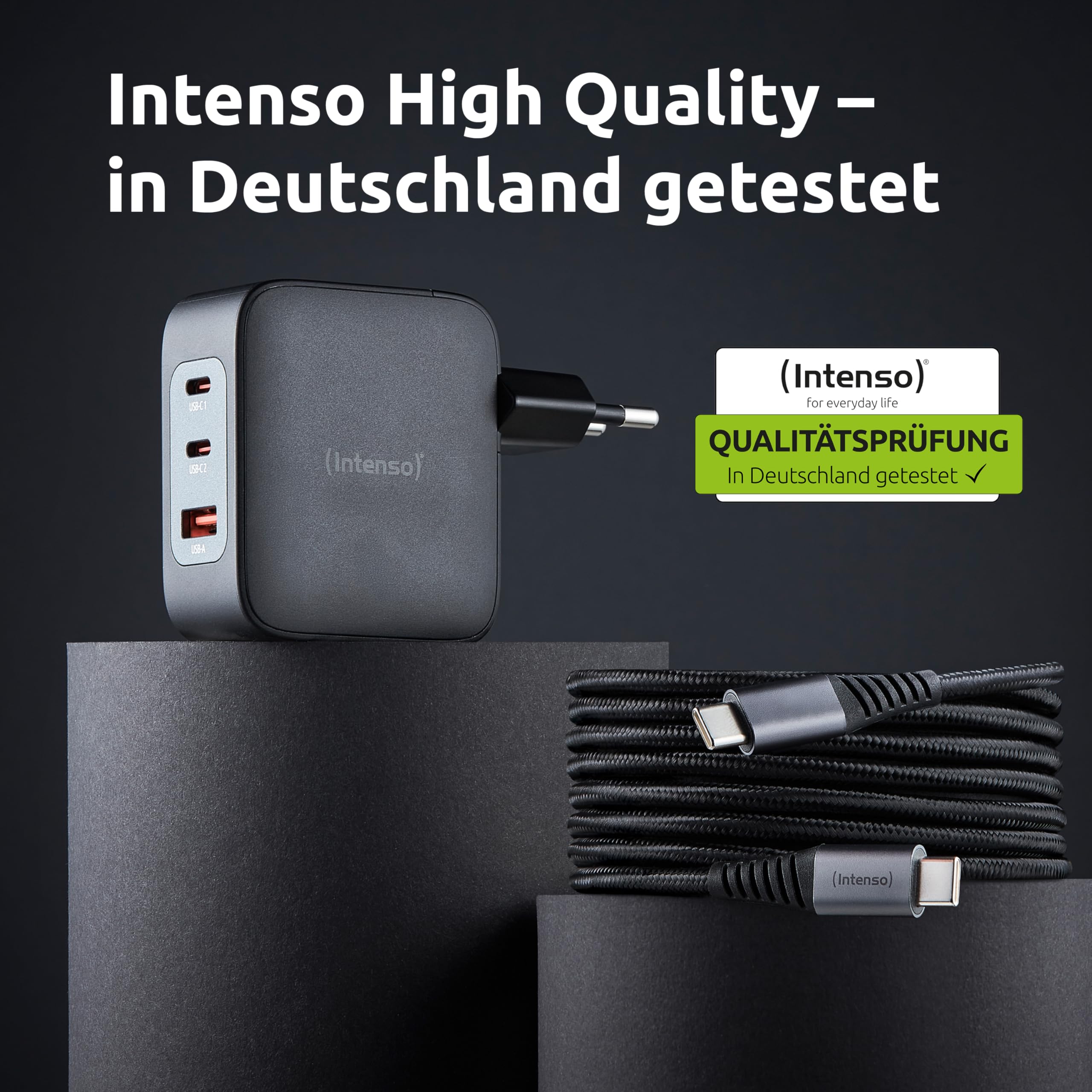 Intenso Power Adapter W100ACC GaN + C520C Kabel
