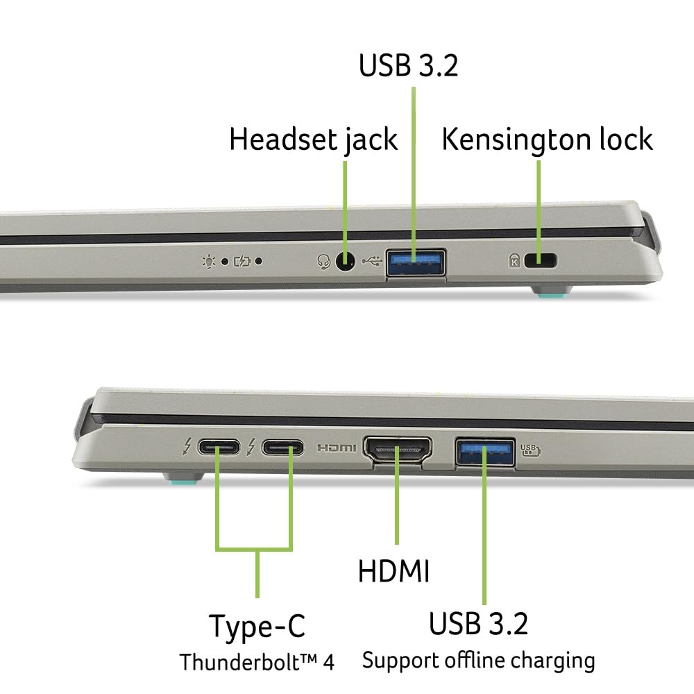 Acer Aspire Vero 16 (AV16-71P-79L8) Green Laptop, 16"