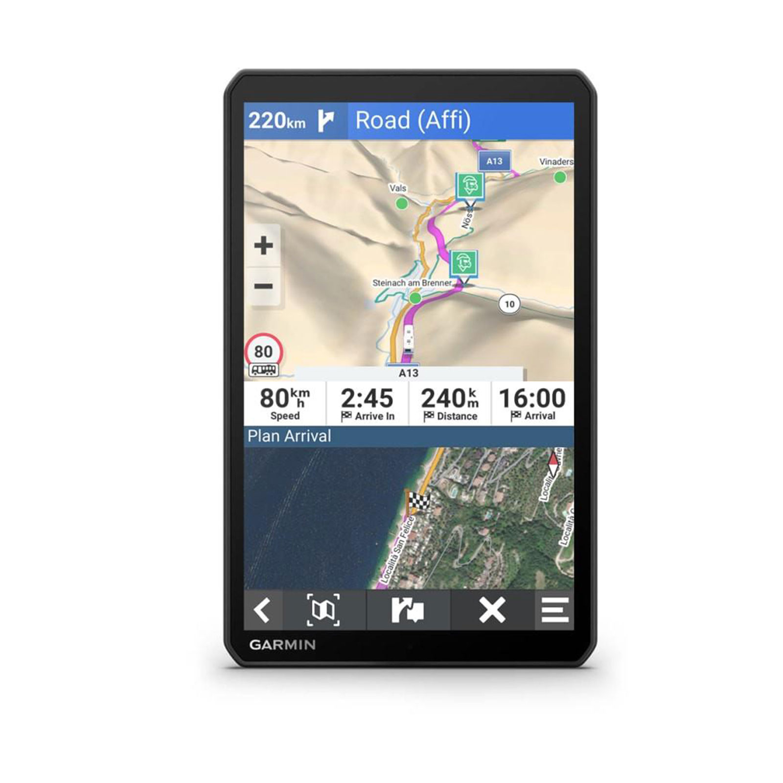 GARMIN Campercam 895, Camper-Navi mit 8-Zoll HD-Touchdisplay und digitalem Verkehrsfunk