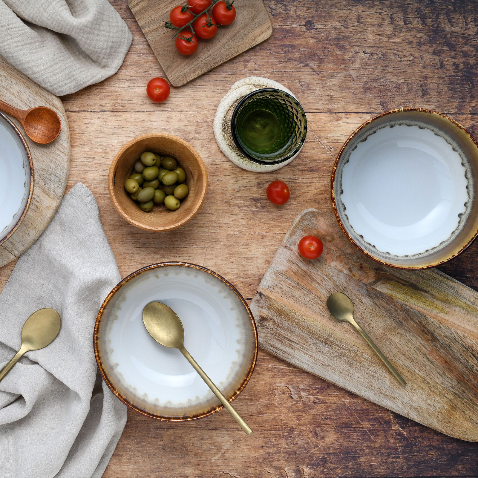 CreaTable Cascade 21687 Buddha Bowl Set, 4-teilig