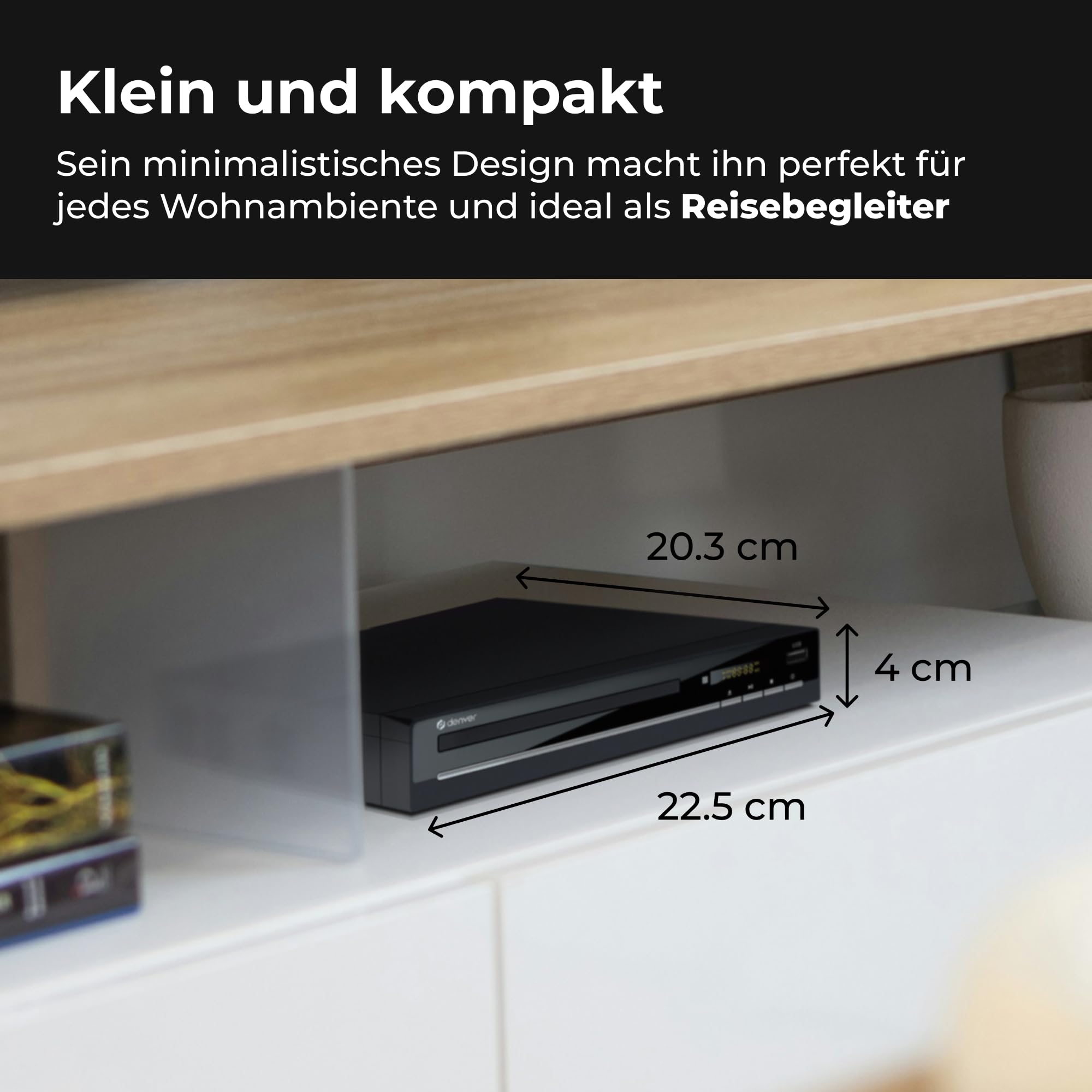 Denver DVH-7787MK3 DVD-Player mit HDMI, USB, Scart