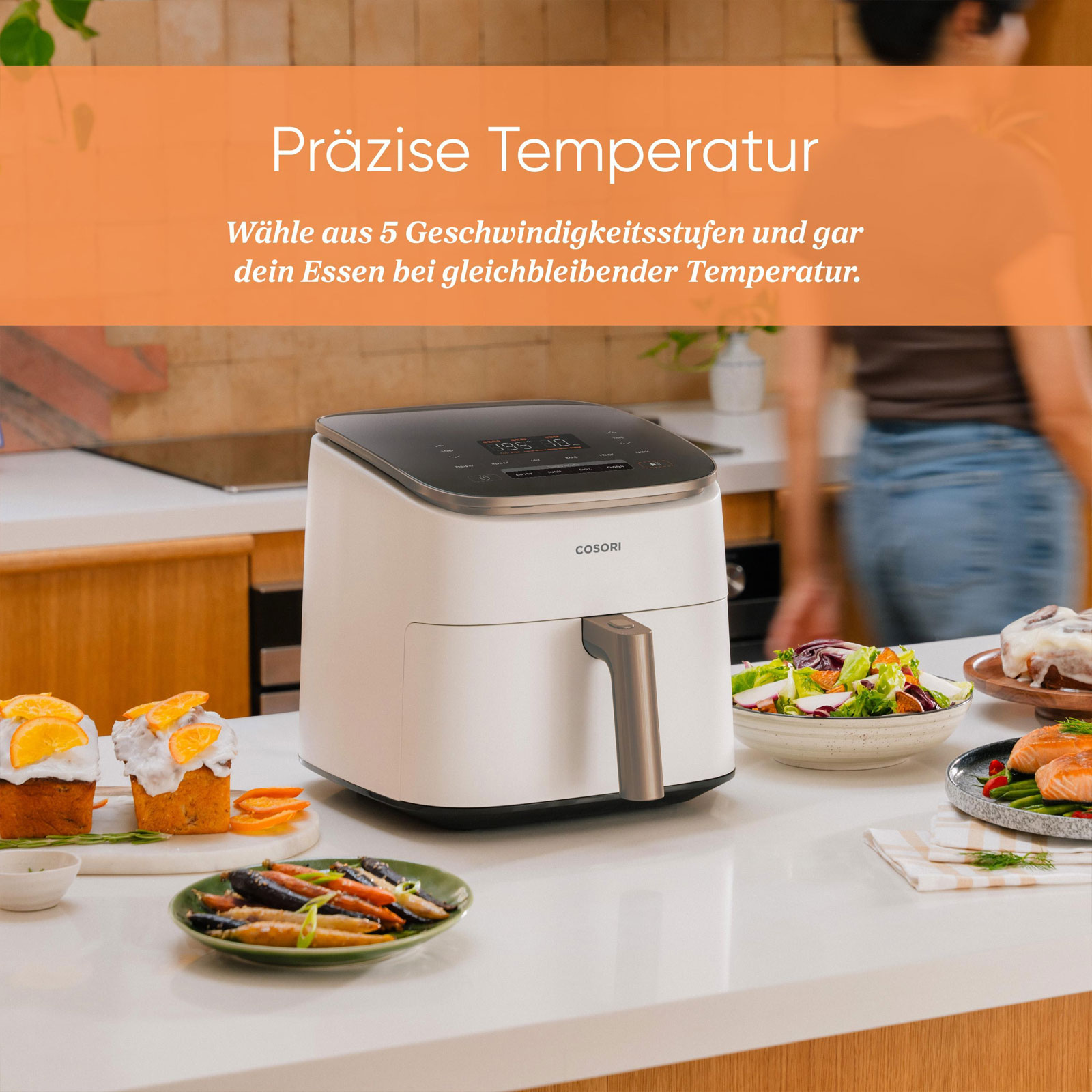Cosori CAF-DC602-WEUR TurboBlaze Heißluftfritteuse Cosori CAF-DC602-WEUR TurboBlaze Heißluftfritteuse