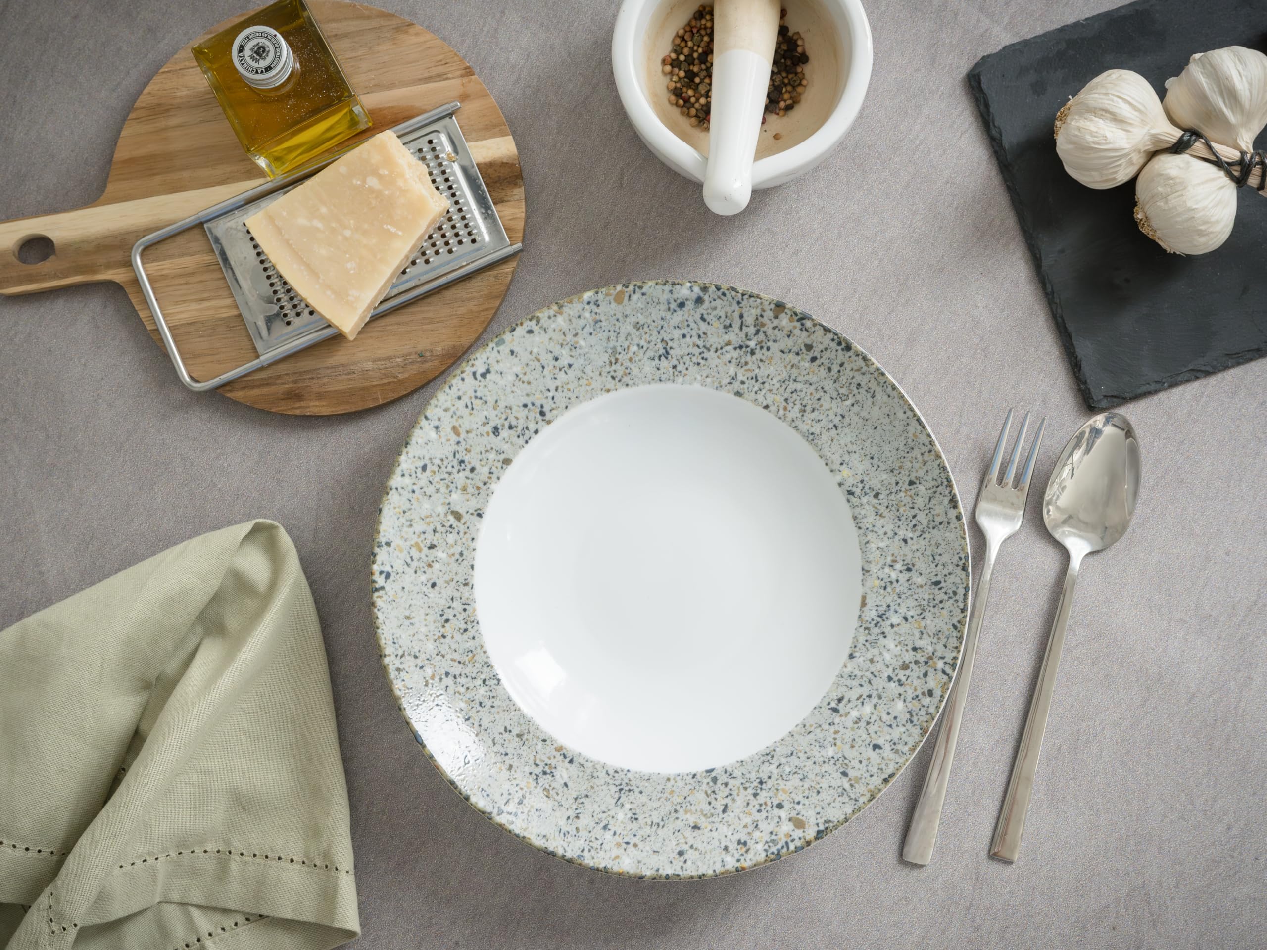 Creatable, 24708, Serie Stone Collection Genua, 4-teiliges Geschirrset