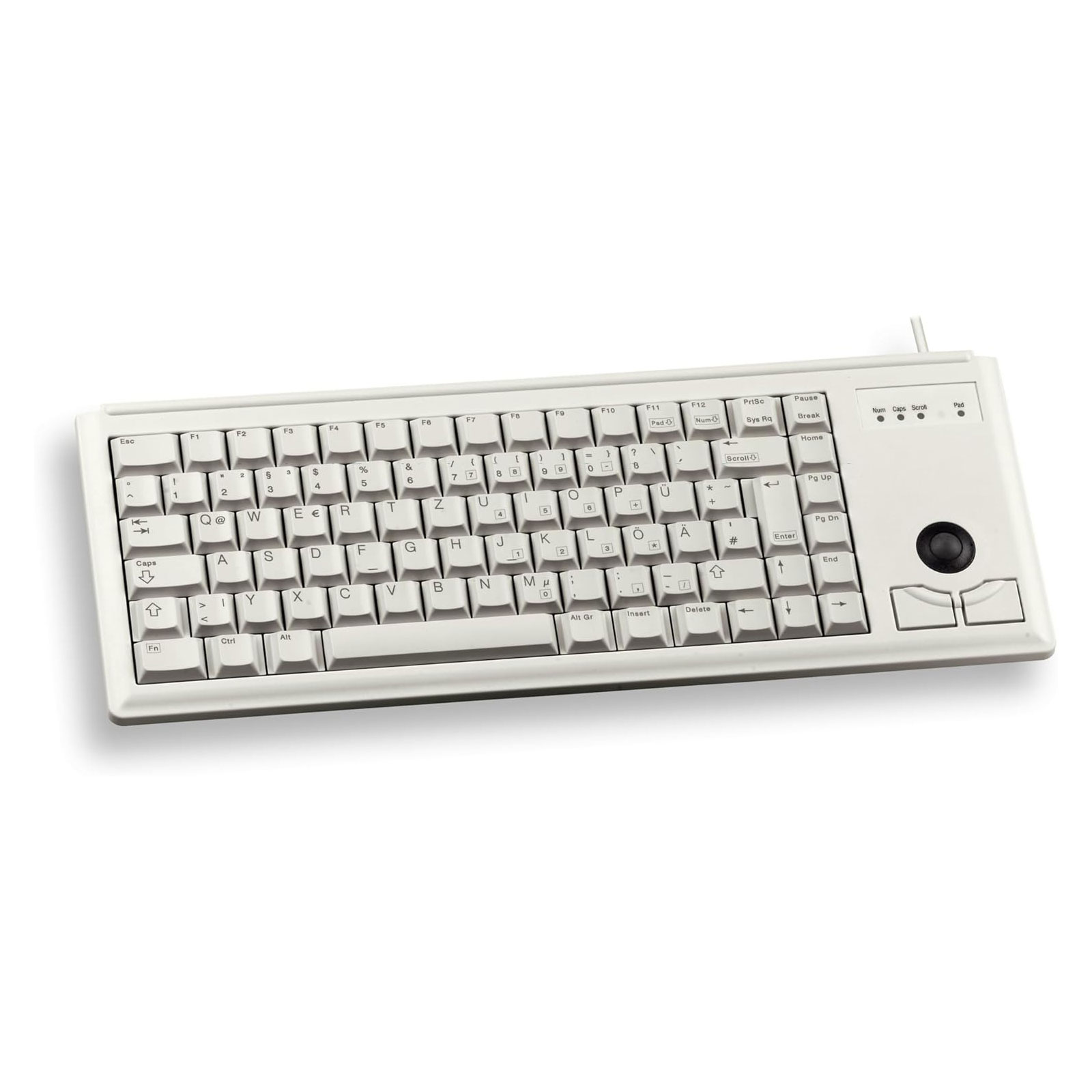 CHERRY G84-4400, Kompakte Tastatur mit Trackball, EU-Layout (QWERTY)
