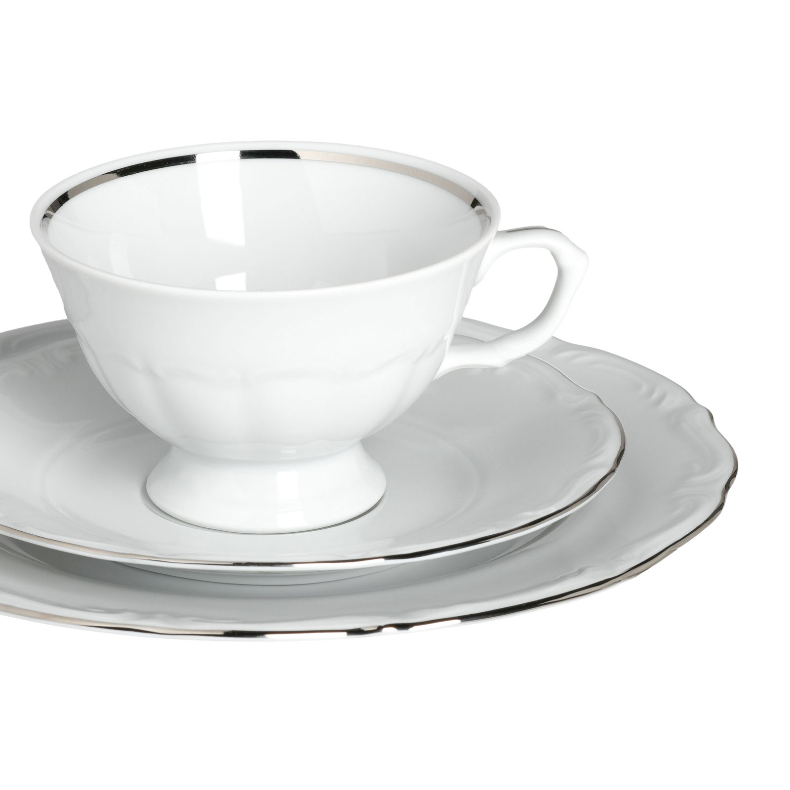 CreaTable, 24322, Serie Maria Theresia Platin, Kaffeeservice 18-teilig 