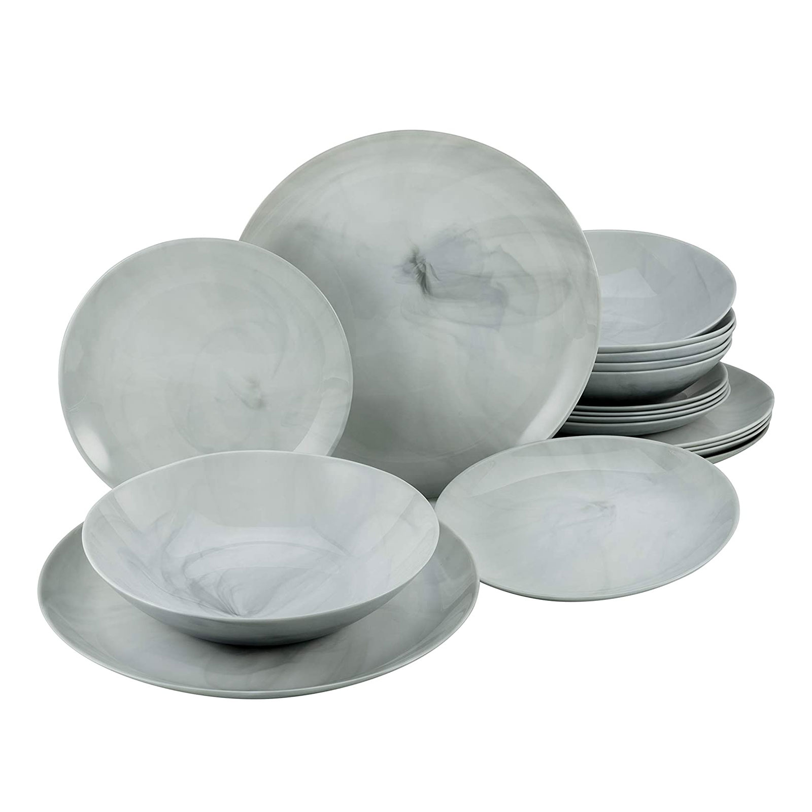 CreaTable, 33011, Serie Diwali MARMOR, Geschirrset, Tafelservice 18 teilig