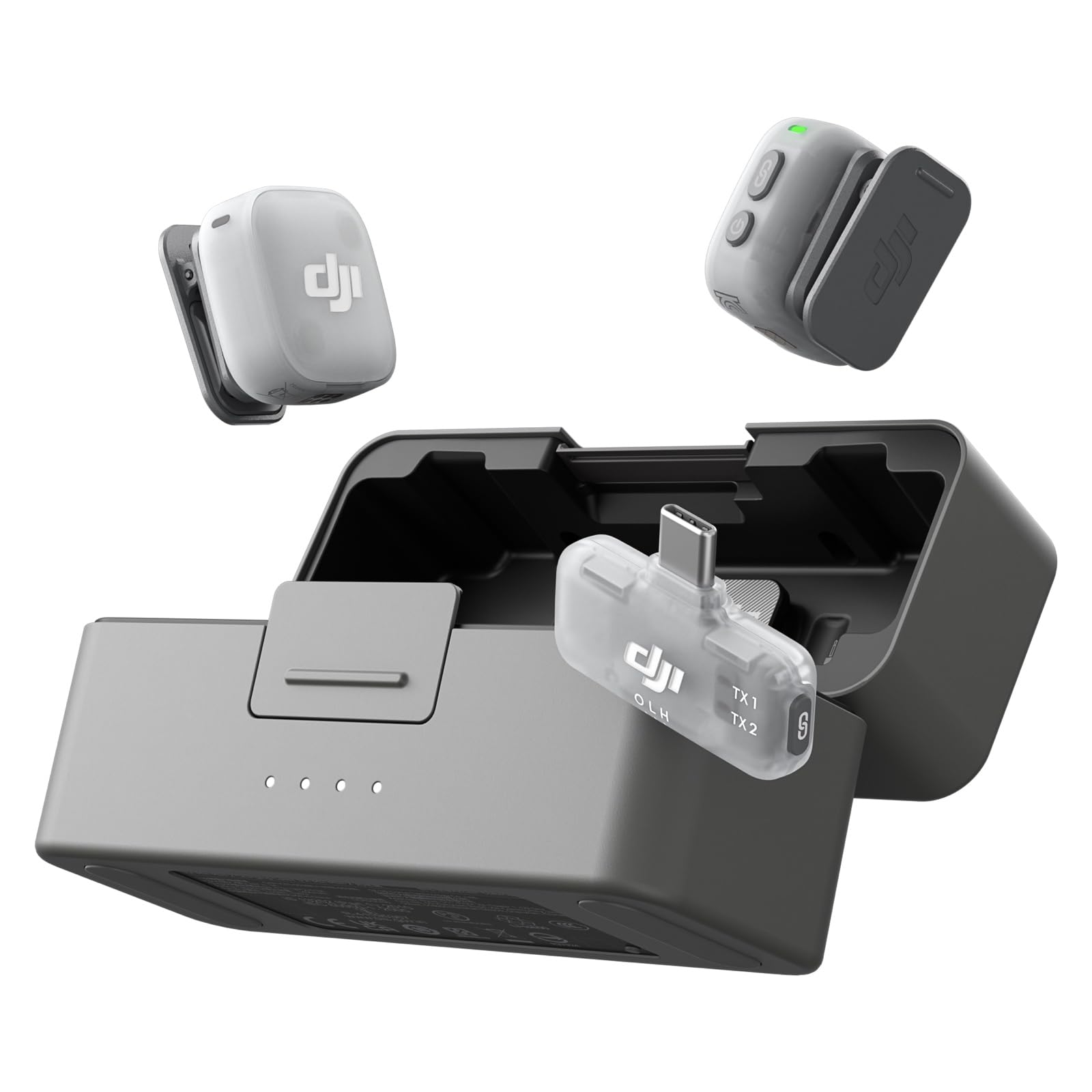 DJI Mic Mini 2 (2 TX + 1 Mobile RX + Ladeschale), Lavalier-Mikrofon