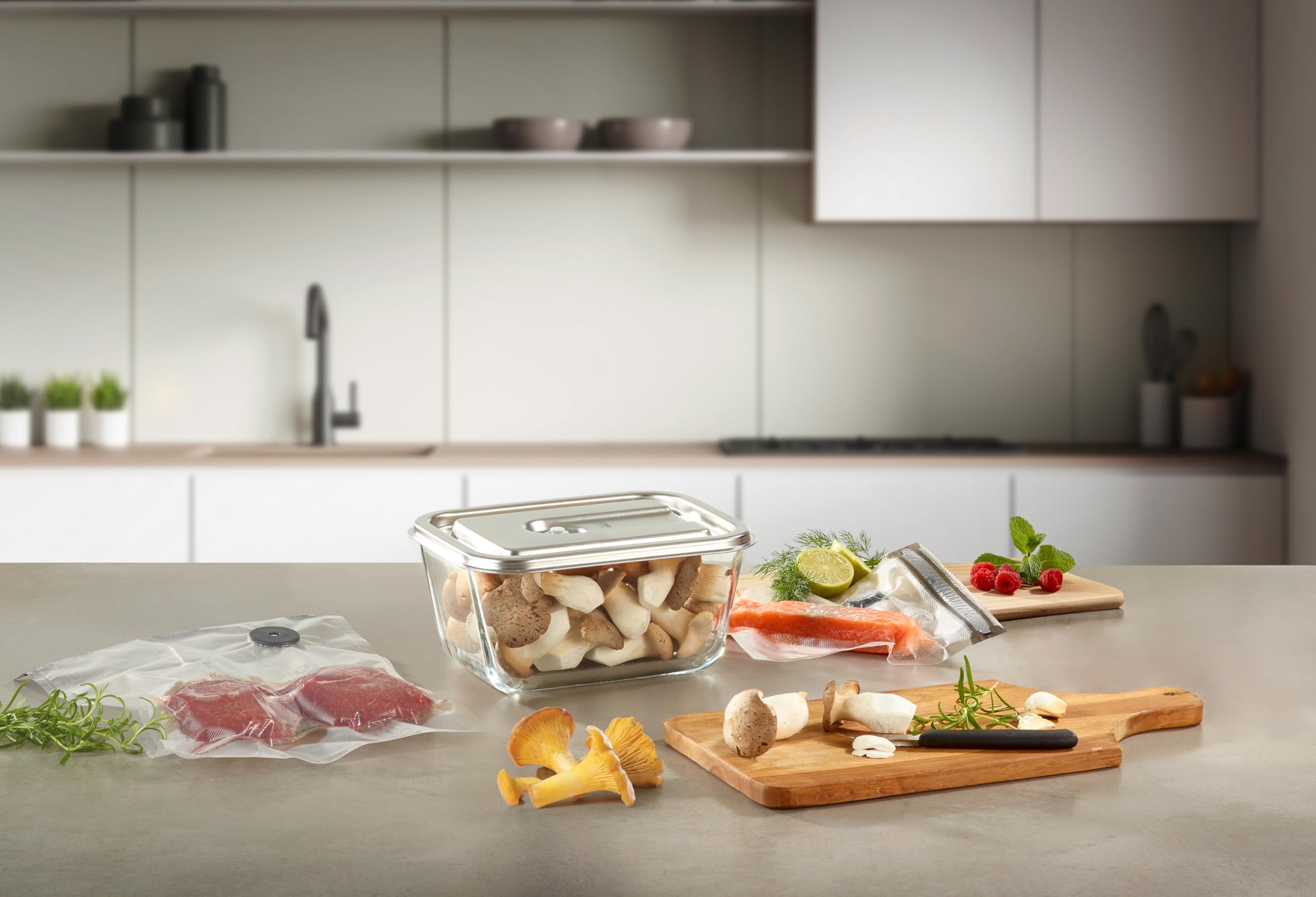 Caso VacuBoxx Inox 2.6 - Vakuum-Frischebehälter, 2600 ml