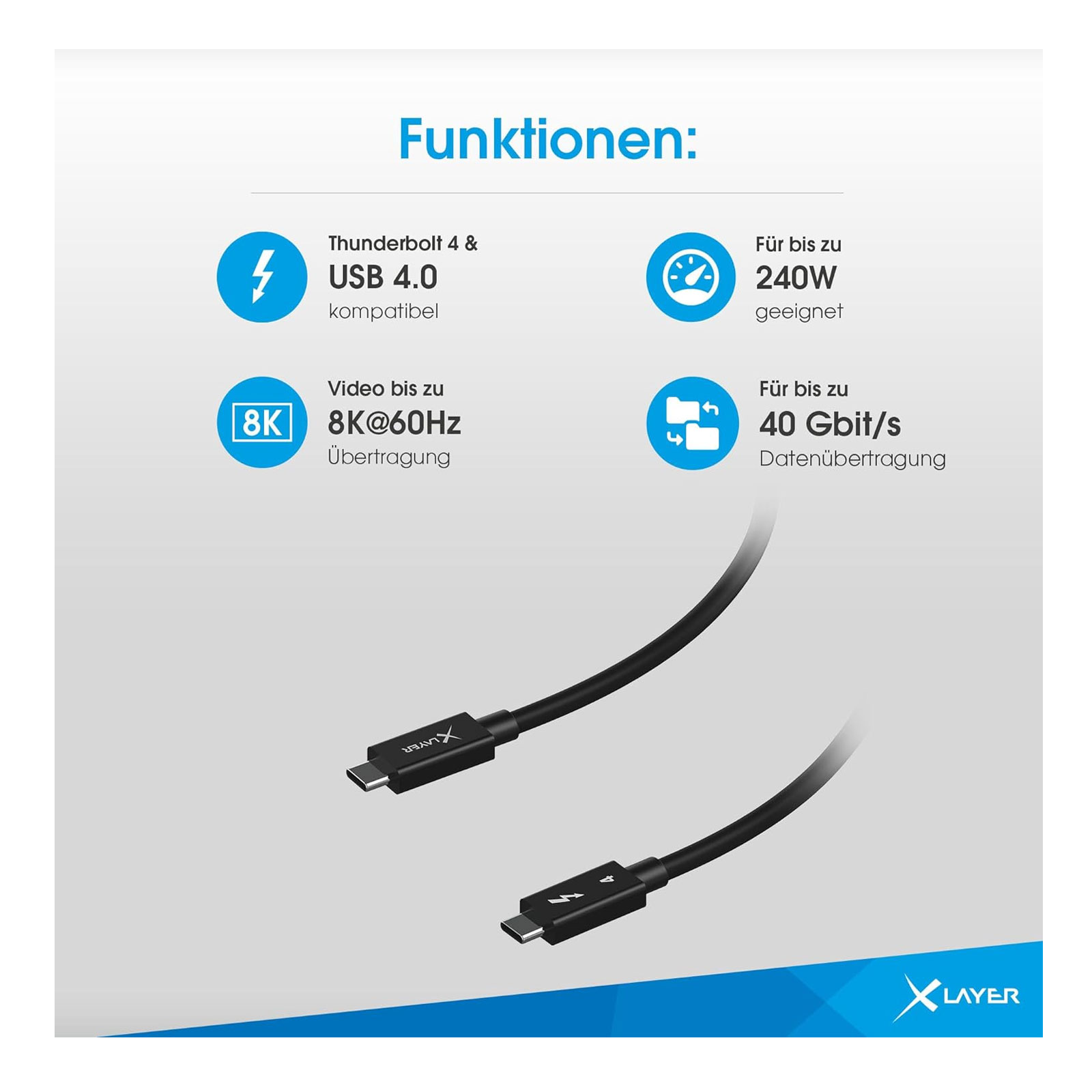 XLayer USB-C Thunderbolt 4 Kabel