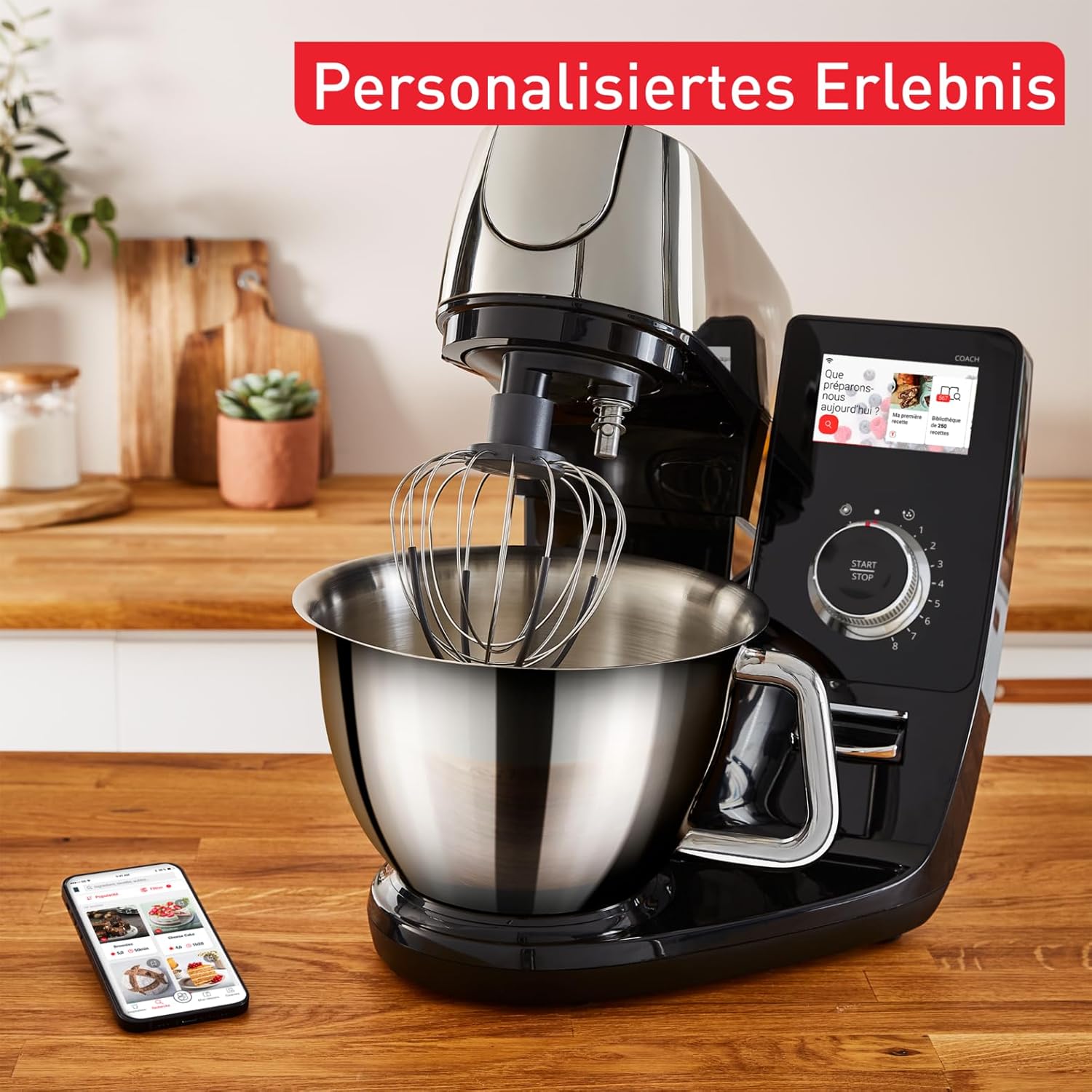 Tefal QB950D iCOACH Küchenmaschine TOUCH WIFI Küchengerät 5,5 Liter Schüssel