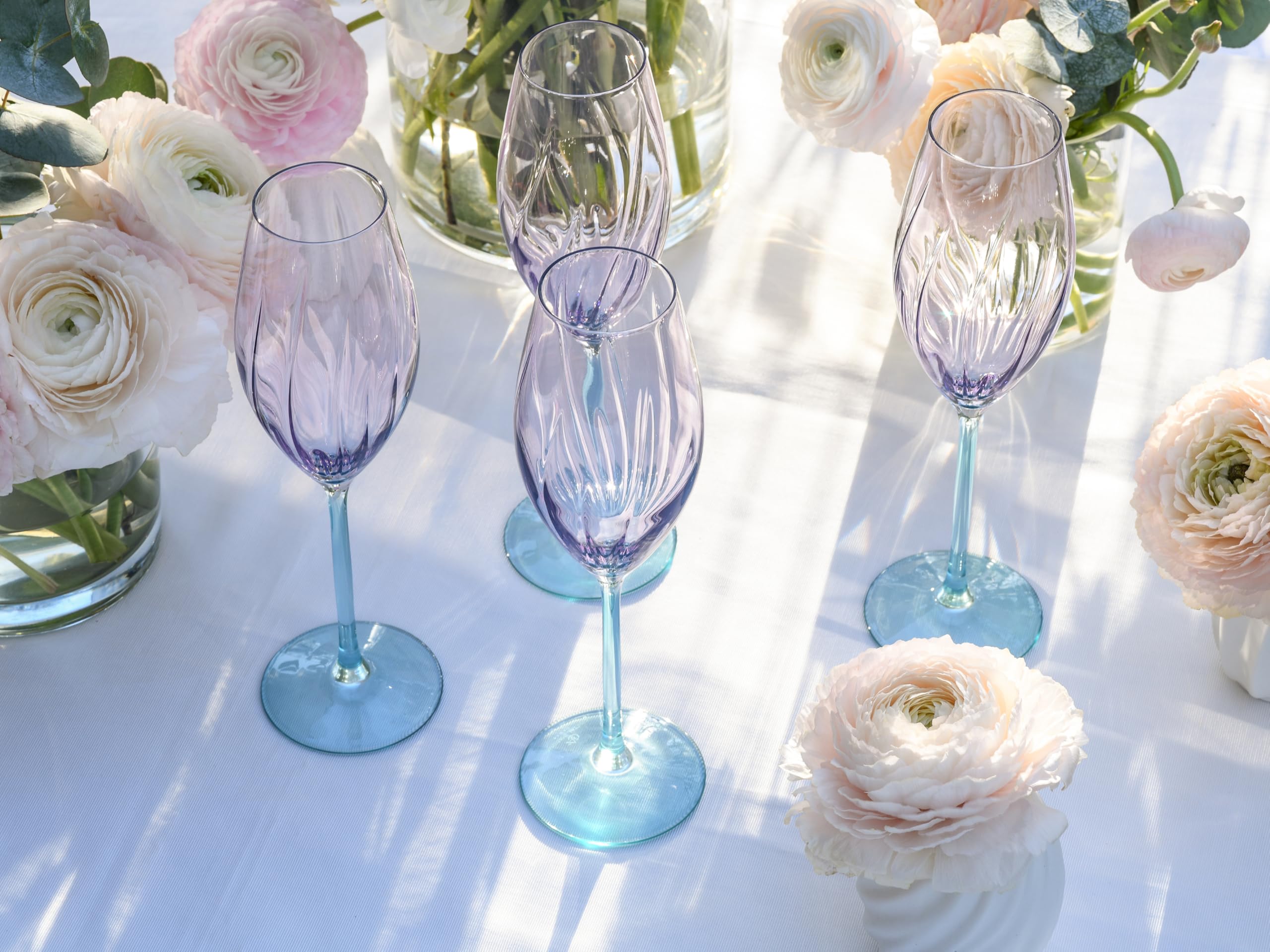 Creatable, 24587, Serie Swirly Spring, 4-teiliges Geschirrset für 4 Personen