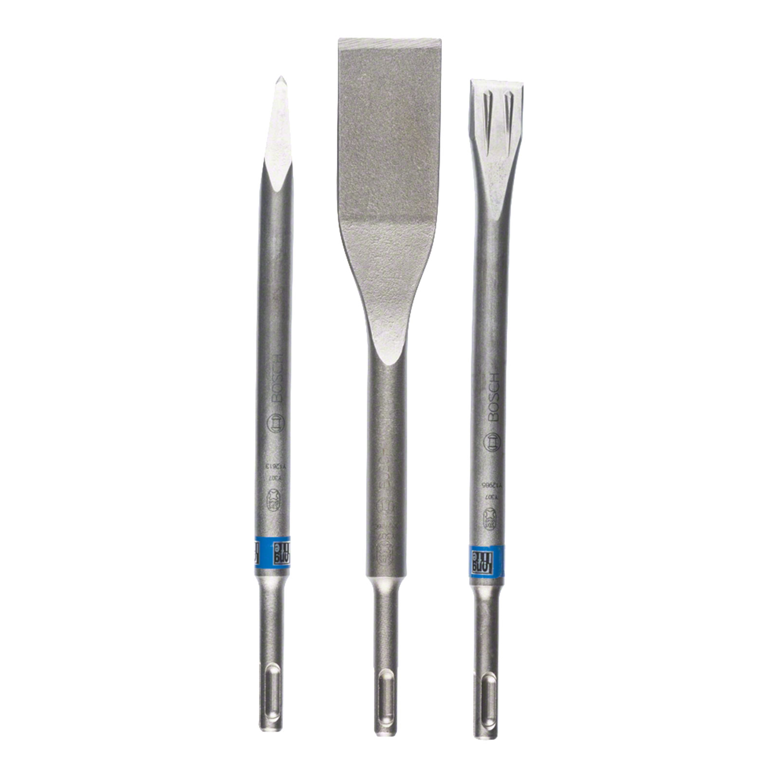 Bosch Professional SDS-plus Meisselset 3tlg. Long Life Meisselset fuer Bohrhammer