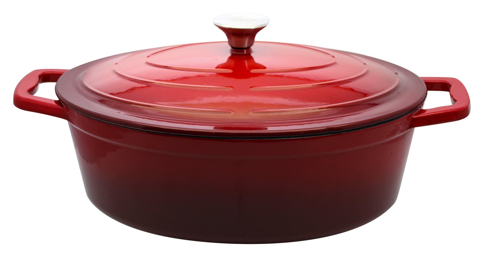 ELO Gusseisen Bräter oval 33 cm rot