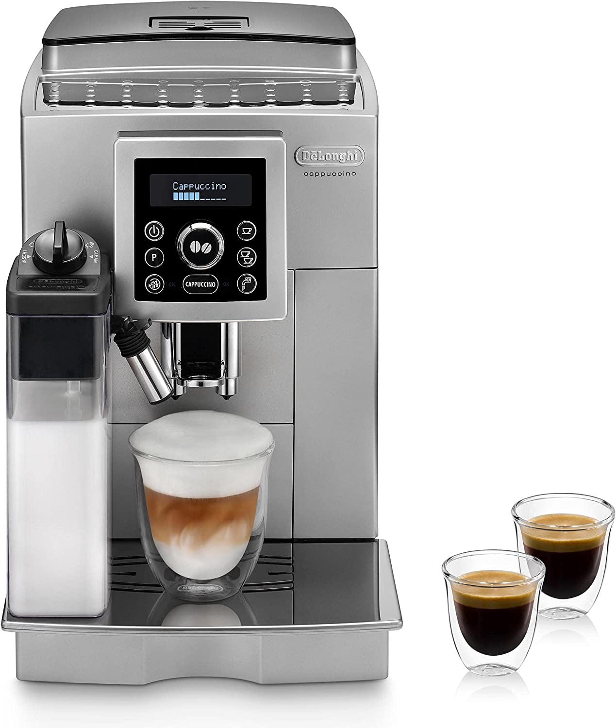 DeLonghi ECAM 23.466.S Kaffeevollautomat mit LatteCrema Milchsystem silber