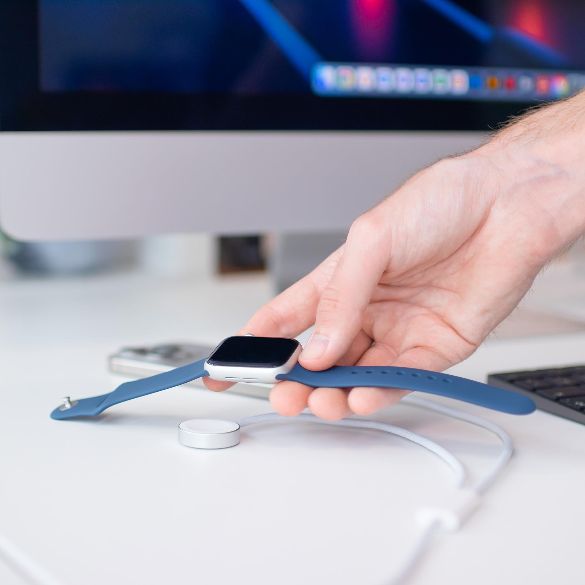 XLayer feingewebtes 2 in 1 Premium-Kabel mit USB Typ C & Apple Watch Charger