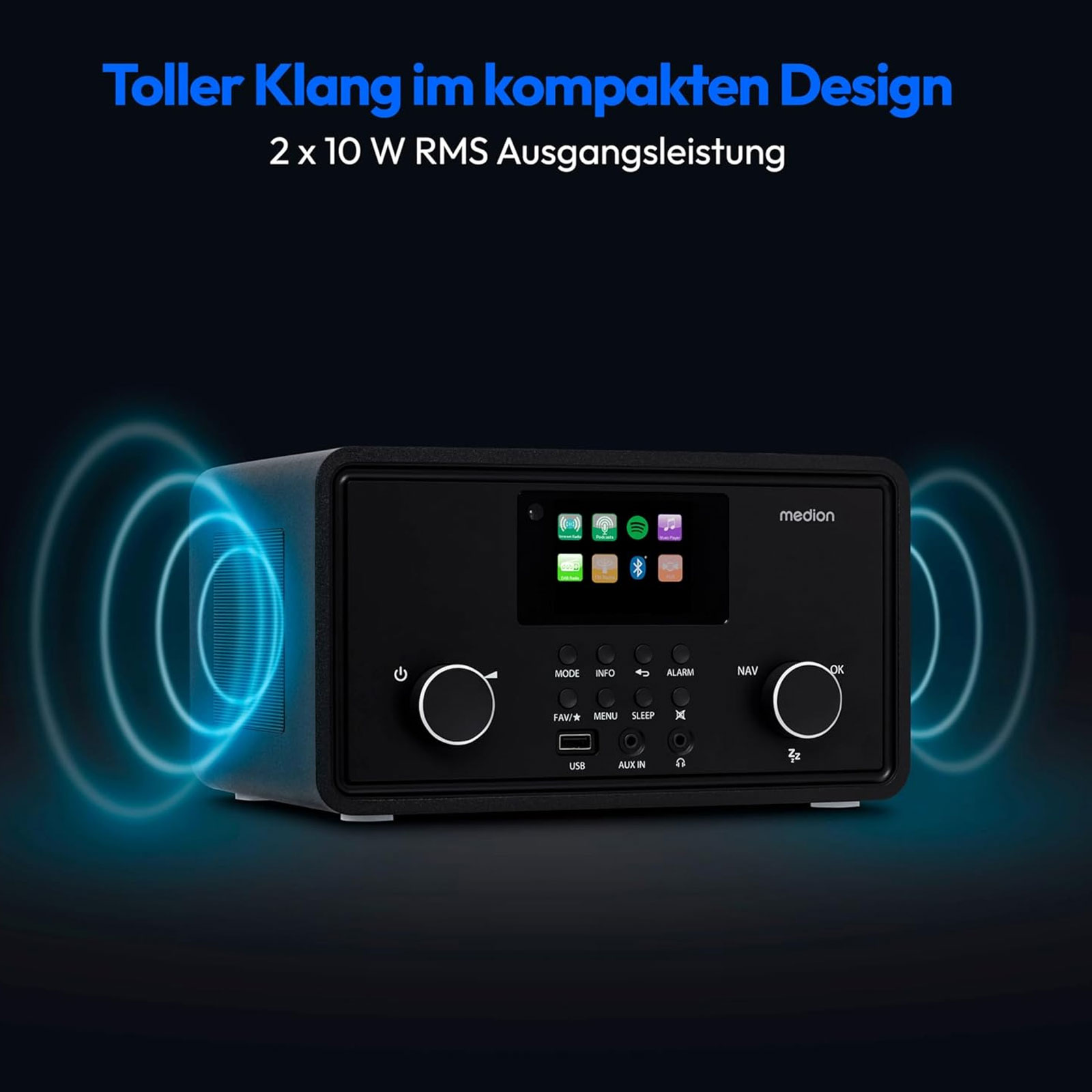 Medion Internetradio MD88069 Internetradio schwarz