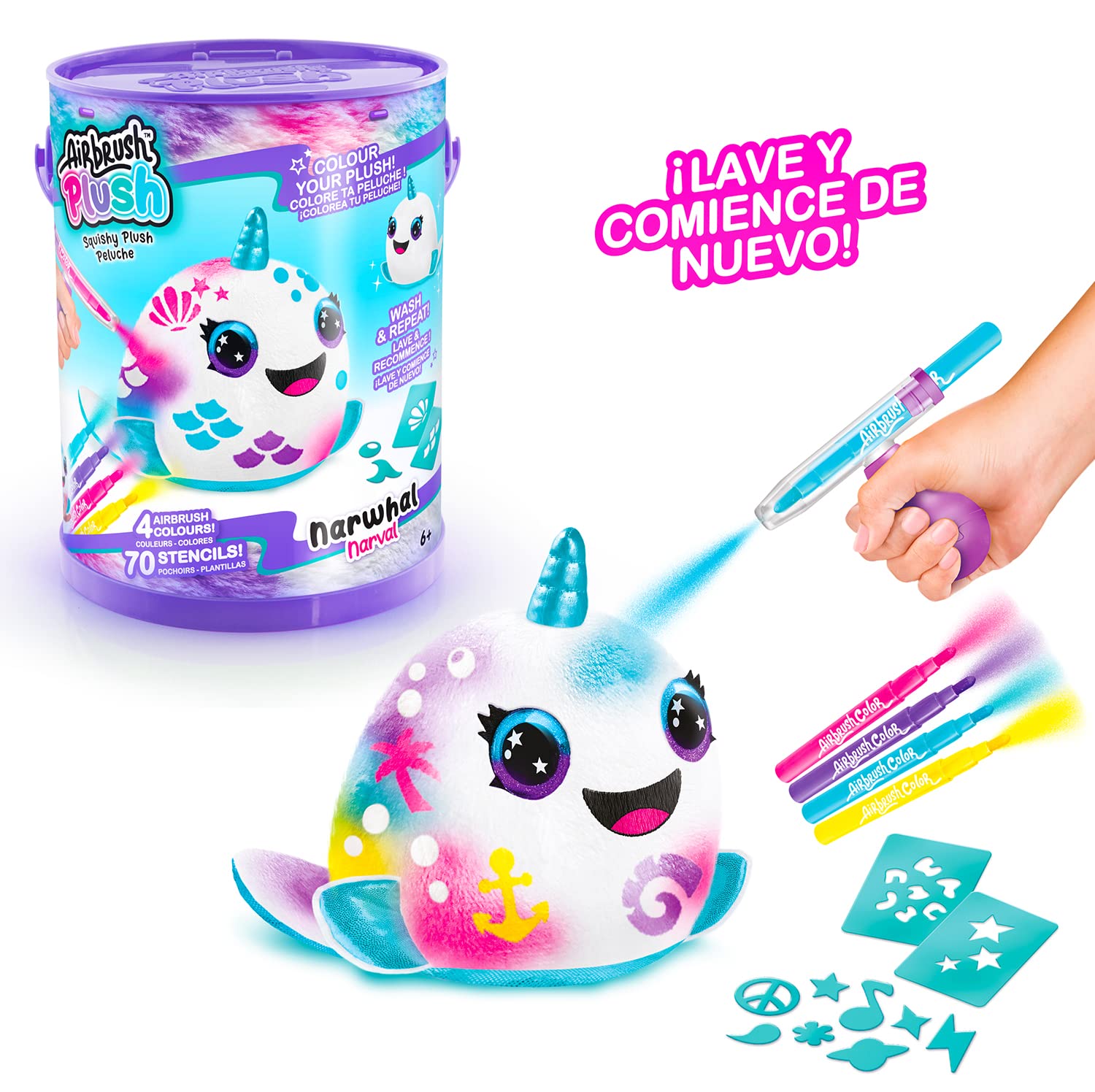 Canal Toys Airbrush Plush Surprise – Squishy-Plüsch Bemalen mit Airbrush