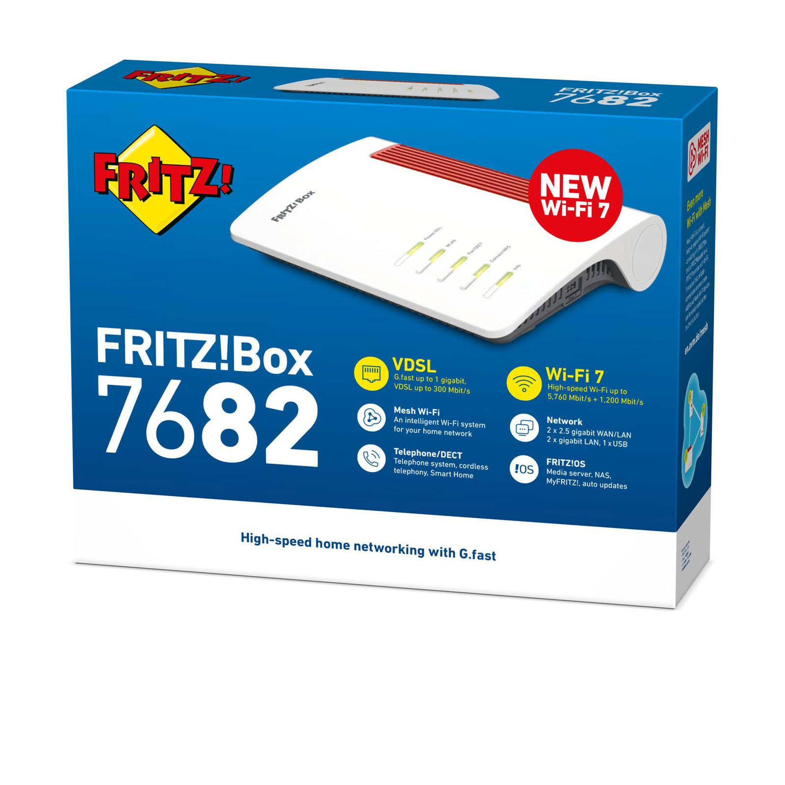 AVM FRITZ!BOX 7682 Router (Wi-Fi 7, VDSL, Mesh, 2,5-Gigabit-Lan)