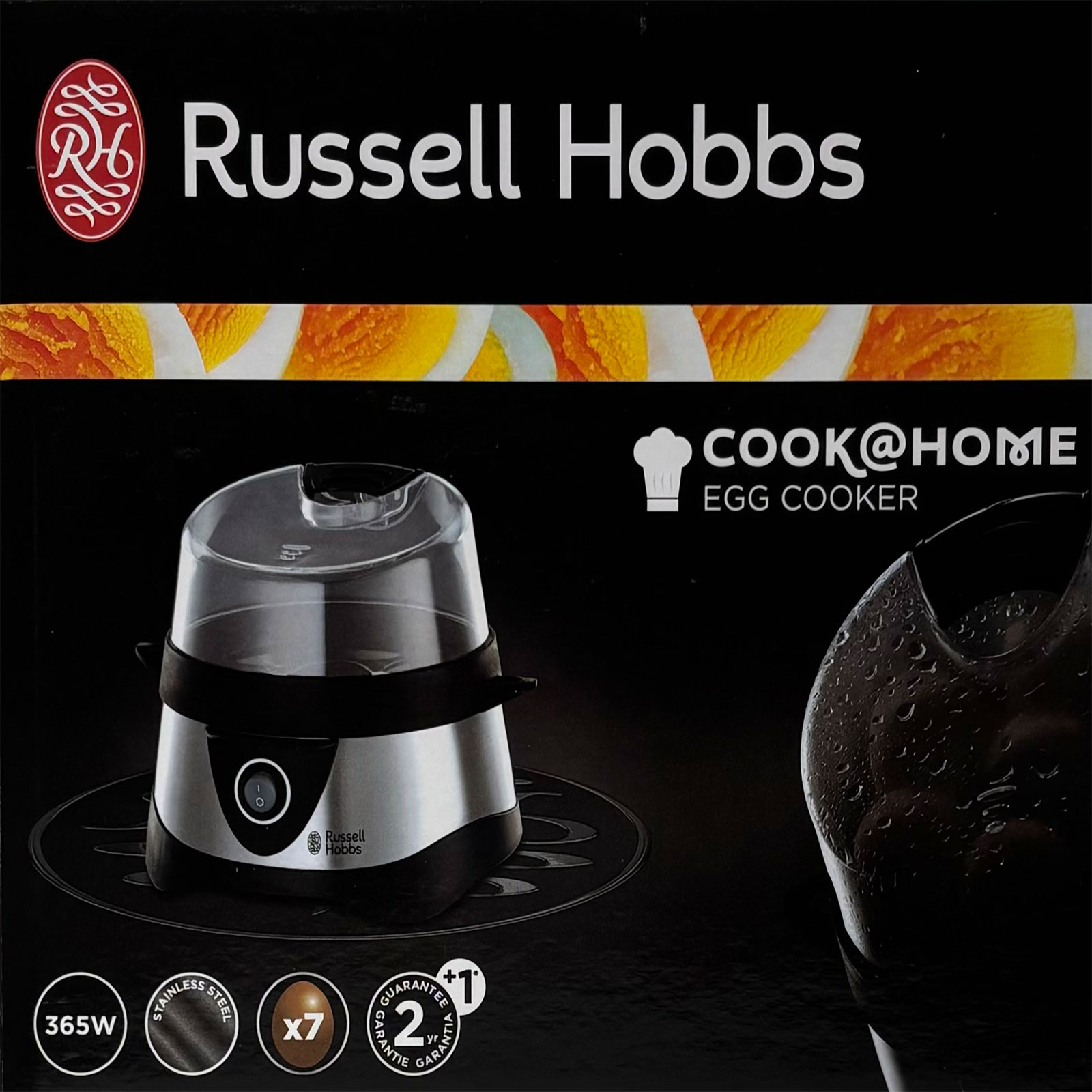 Russell Hobbs Stylo Eierkocher Edelstahl / Schwarz