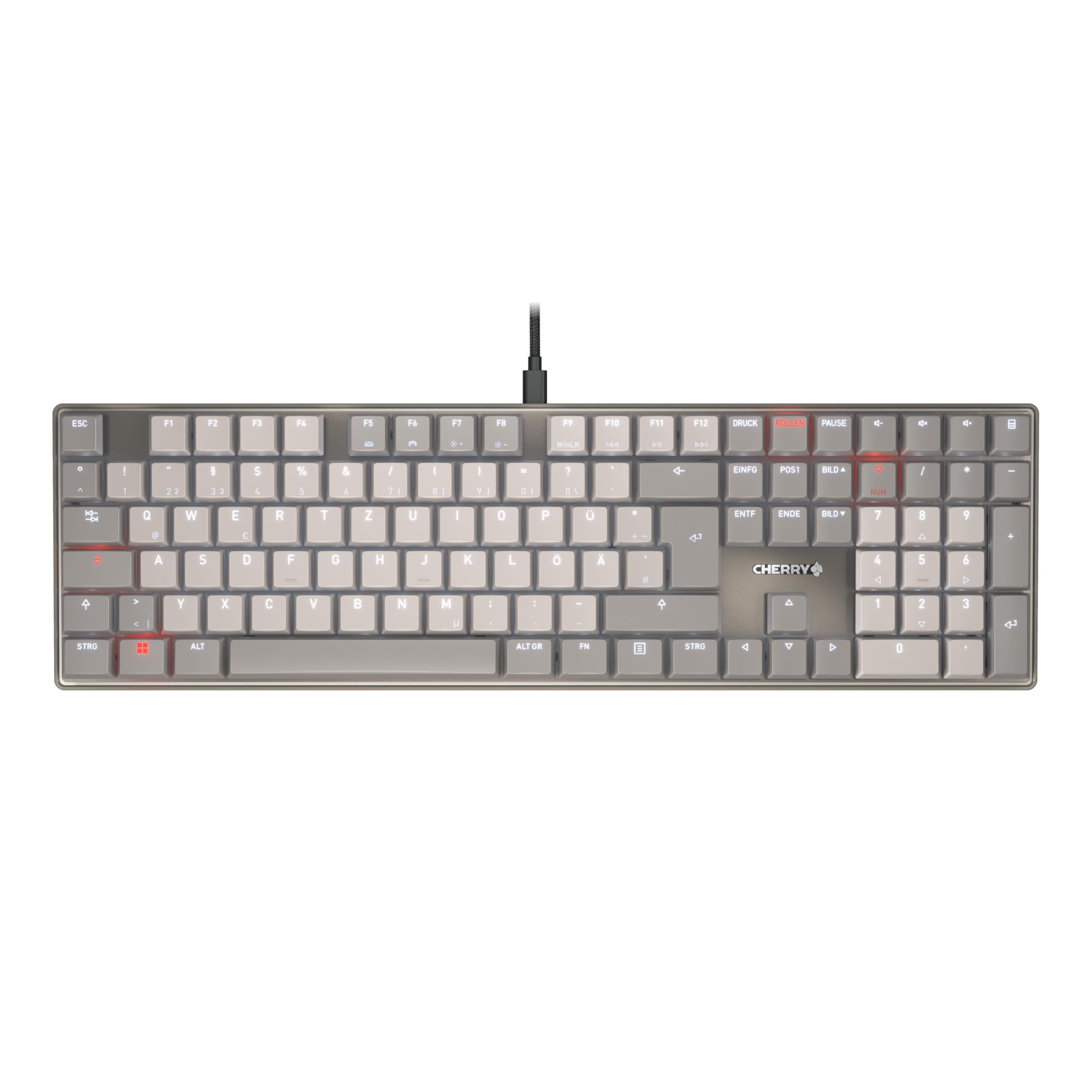 CHERRY KC 500 MX LP, Mechanische Low-Profile-Tastatur, Deutsches Layout (QWERTZ)