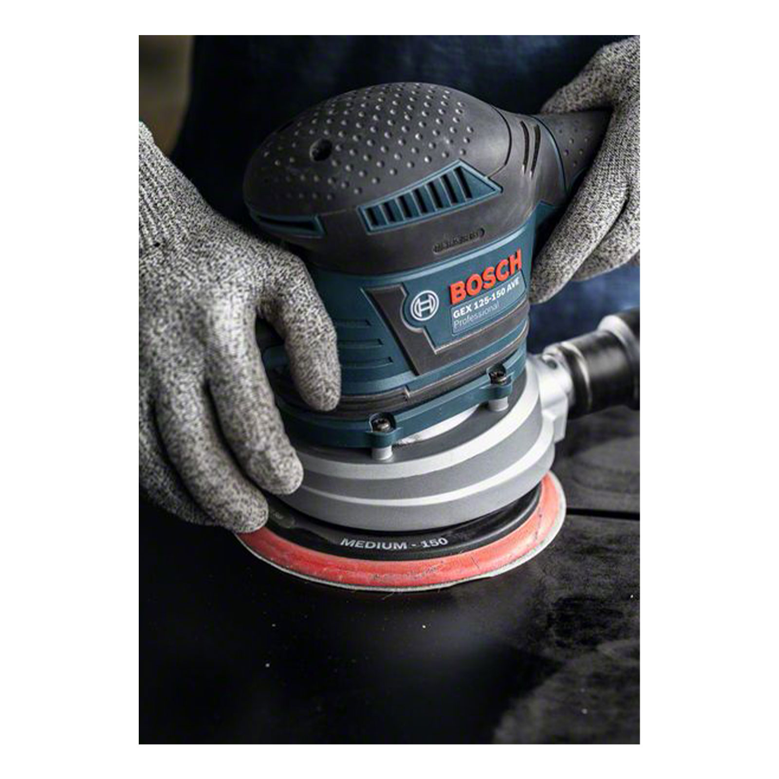 Bosch Professional Expert Multihole Stuetzteller fuer Bosch, 150 mm, medium. Fuer Exzenterschleifer