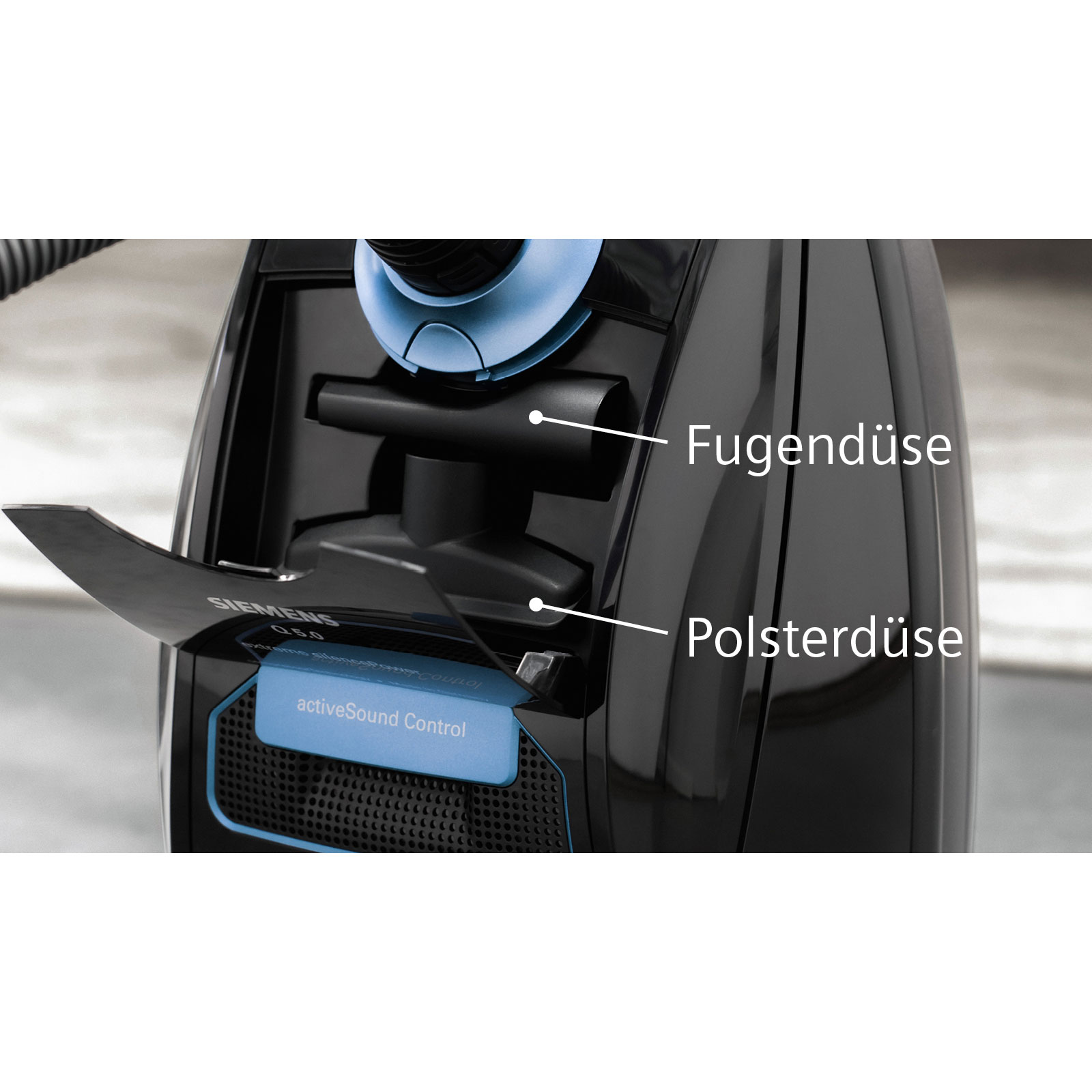 Siemens VSQ5X500 Staubsauger mit Beutel, Q5.0 extreme silencePower, Schwarz