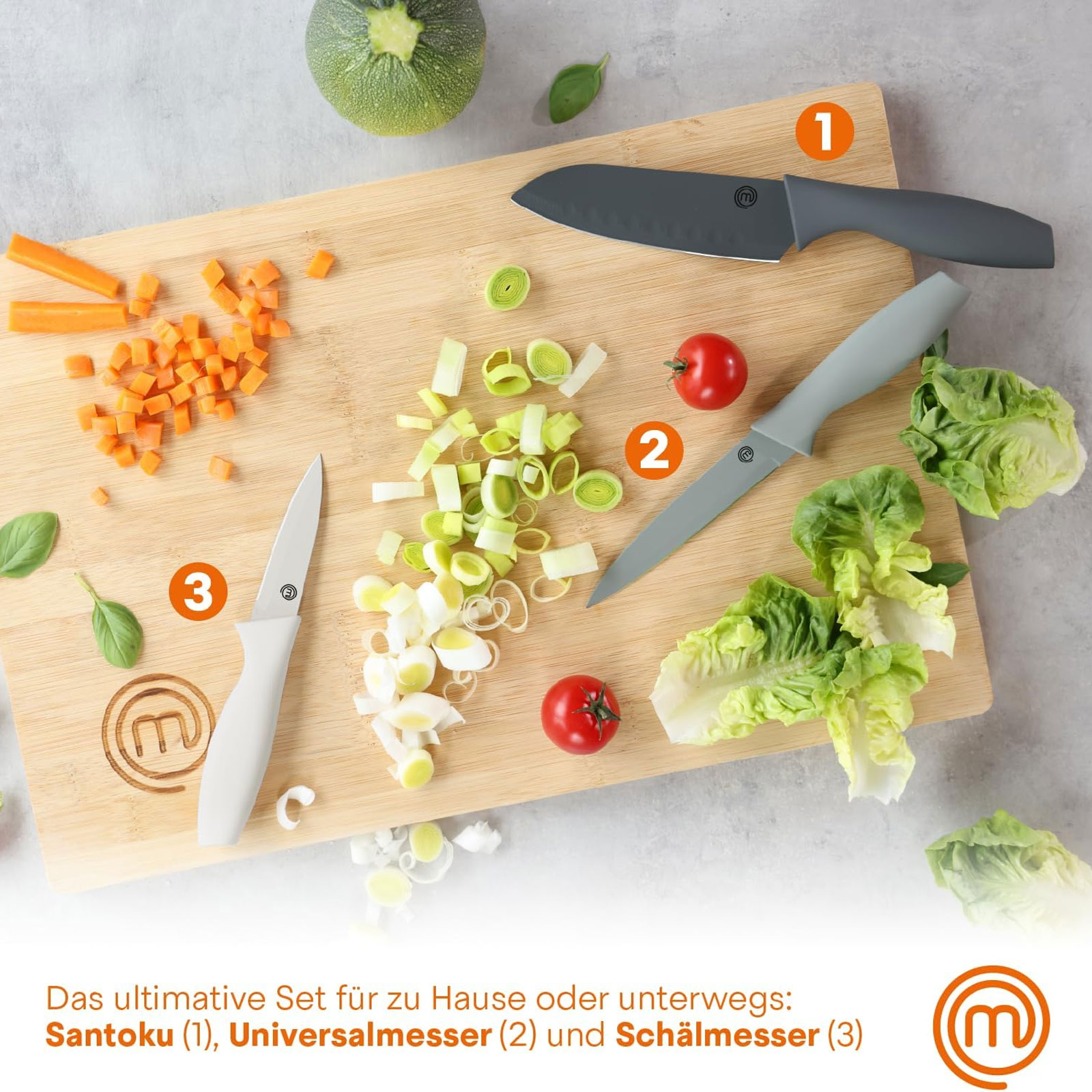 MasterChef 3-teiliges Küchenmesser Set