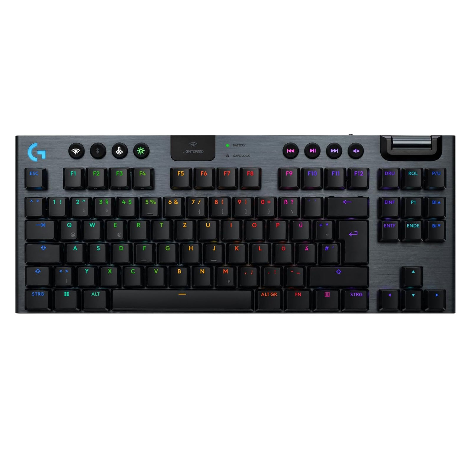Logitech G G915 X LIGHTSPEED TKL - flache kabellose Gaming-Tastatur mit Double-Shot-PBT-Tastenkappen