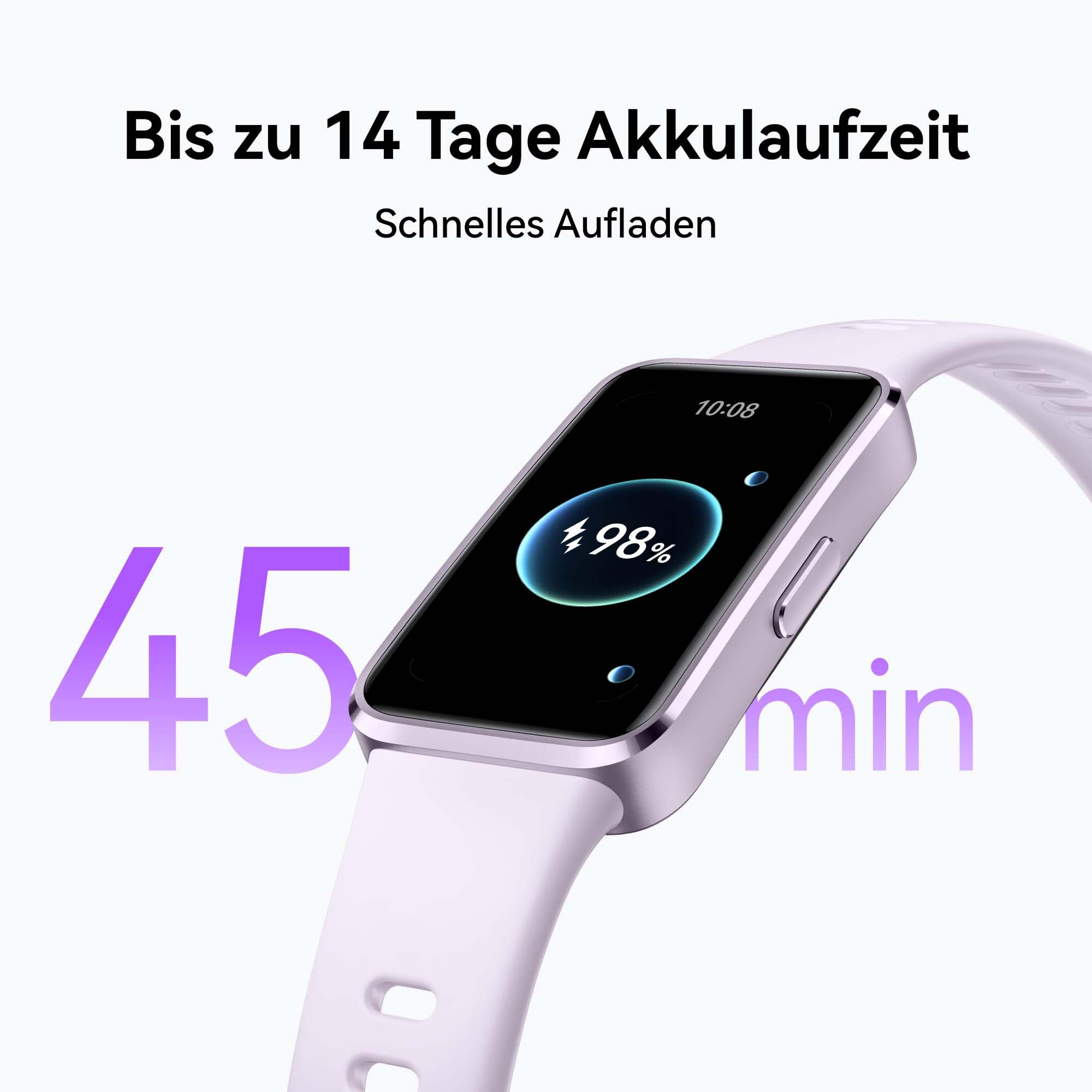 HUAWEI Band 10, Schlankes Gehäuse aus Aluminiumlegierung, Tragekomfortarmband