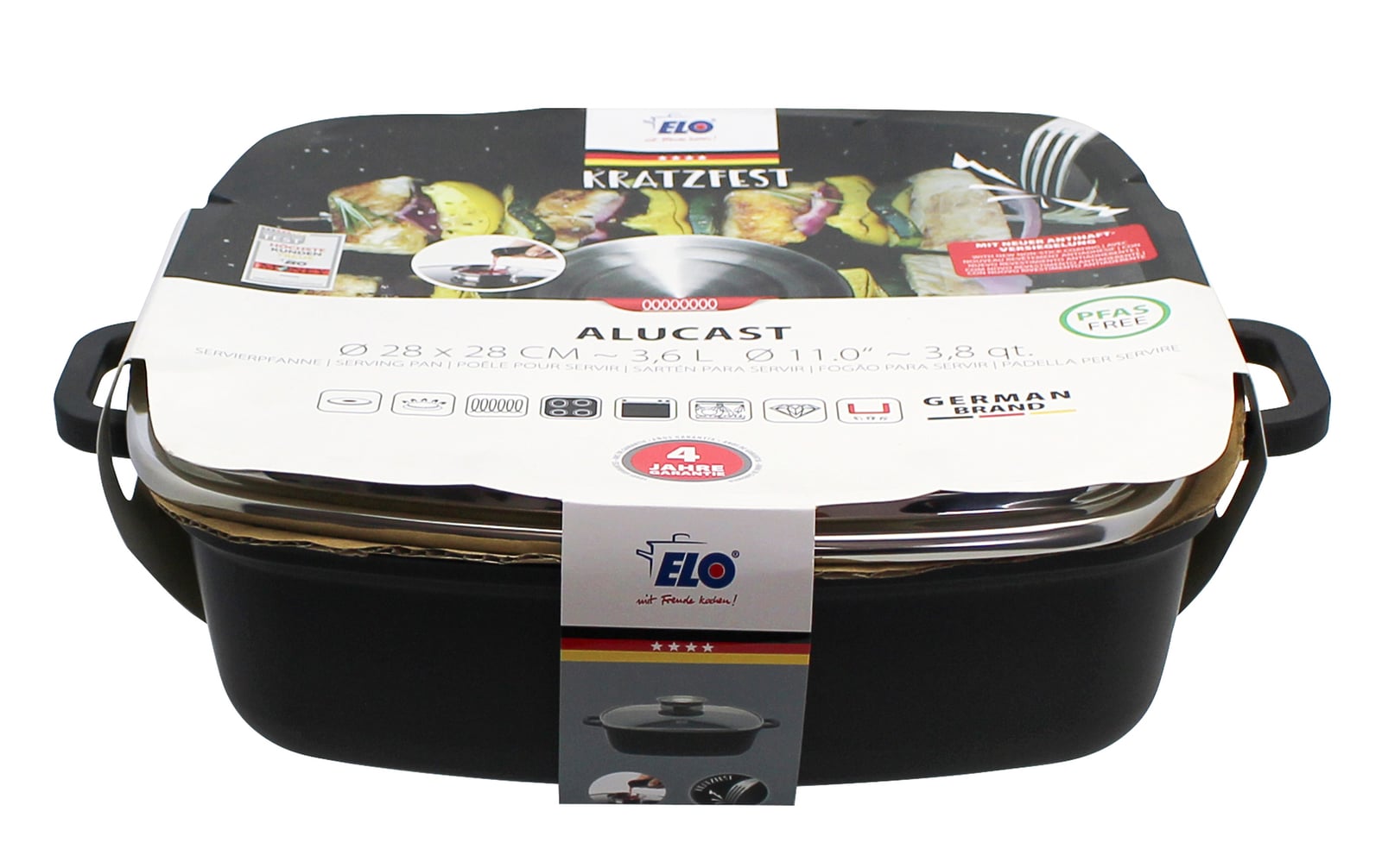 ELO Alucast Servierpfanne rund m. D. 28 x 28 cm ELODUR Select