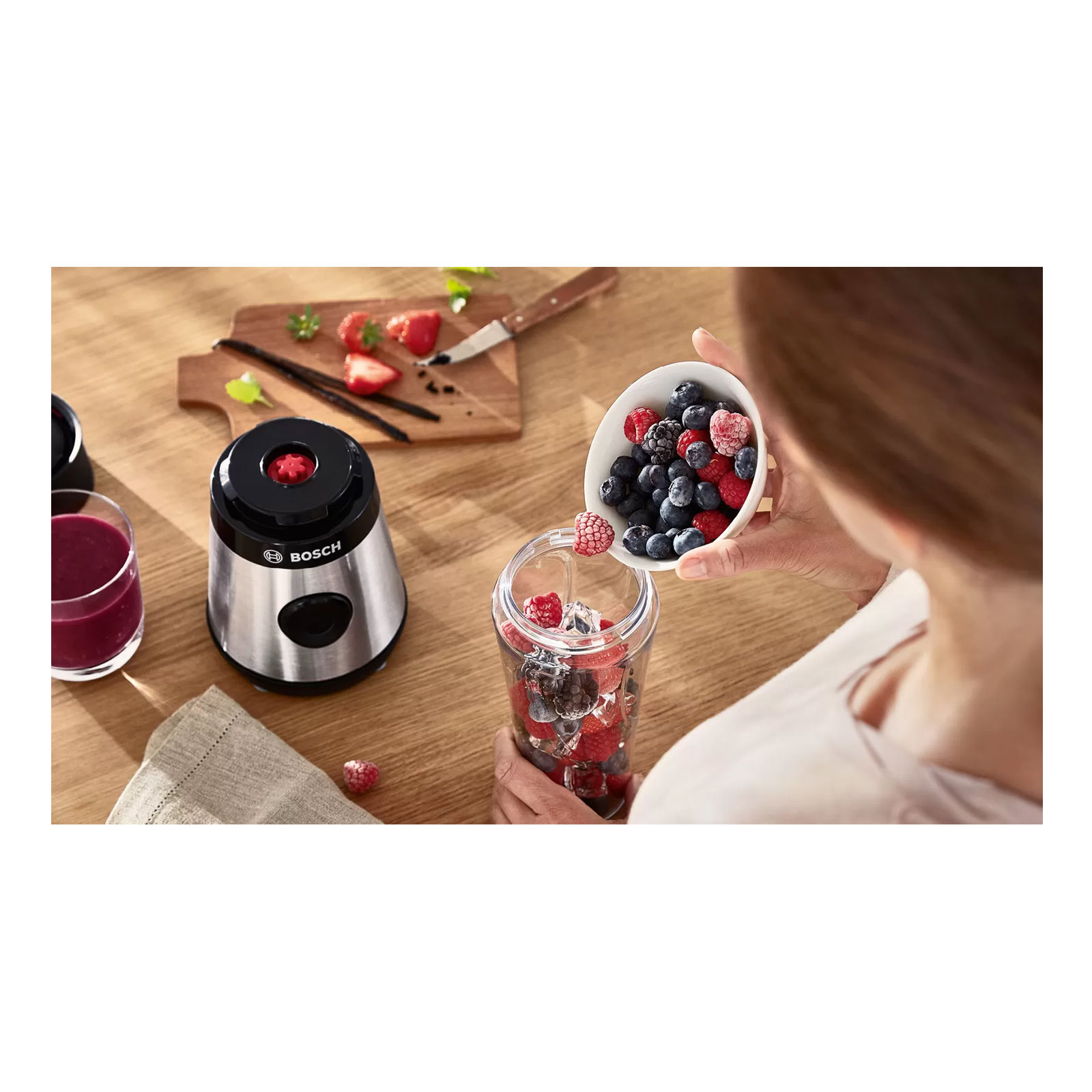 Bosch Standmixer, VitaPower Serie | 2, 450 W, Edelstahl MMB2111M