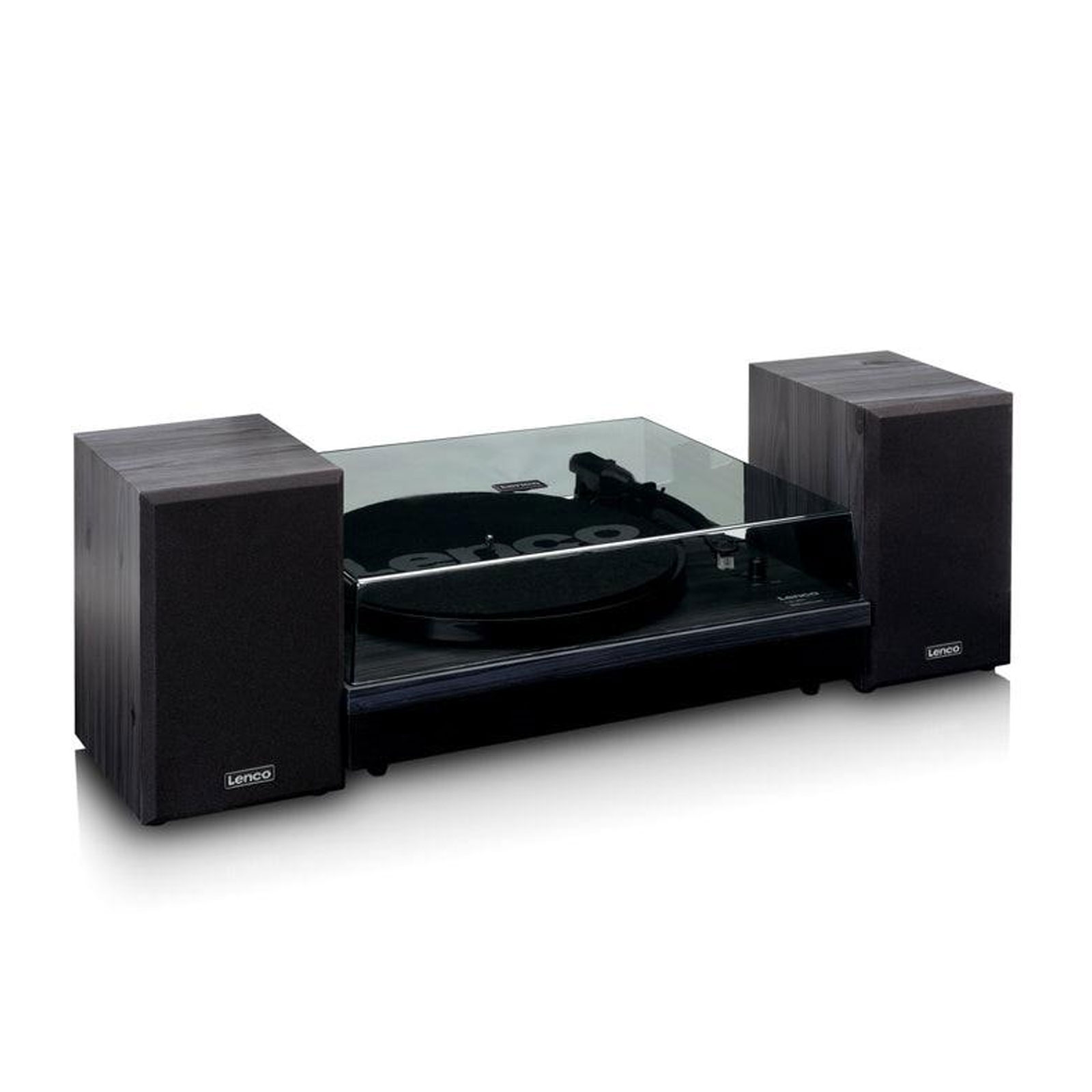 Lenco LS-301BK Bluetooth Plattenspieler mit zwei externen Lautsprechern Schwarz Lenco LS-301BK Bluetooth Plattenspieler mit zwei externen Lautsprechern Schwarz