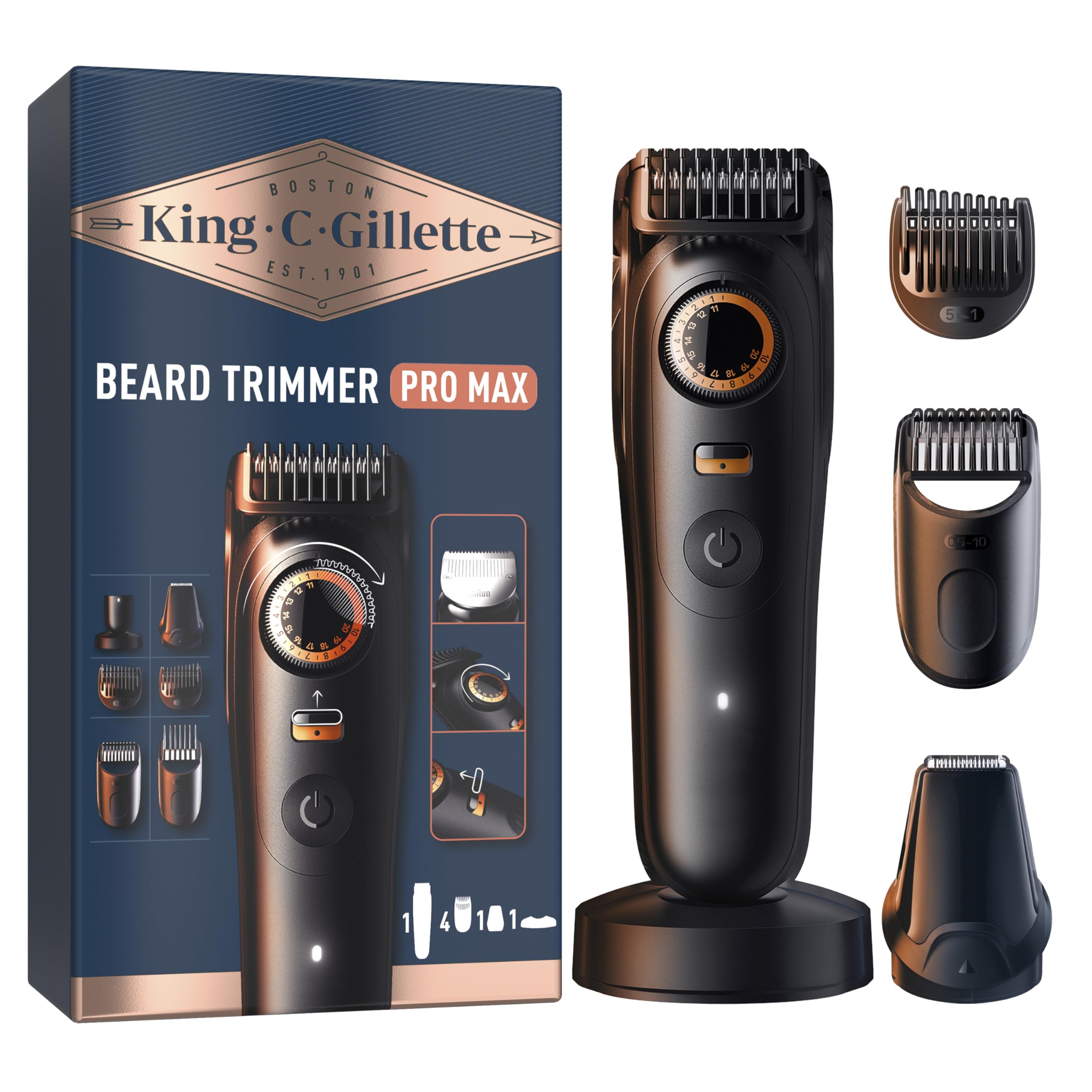 King C Gillette Barttrimmer Herren PRO MAX