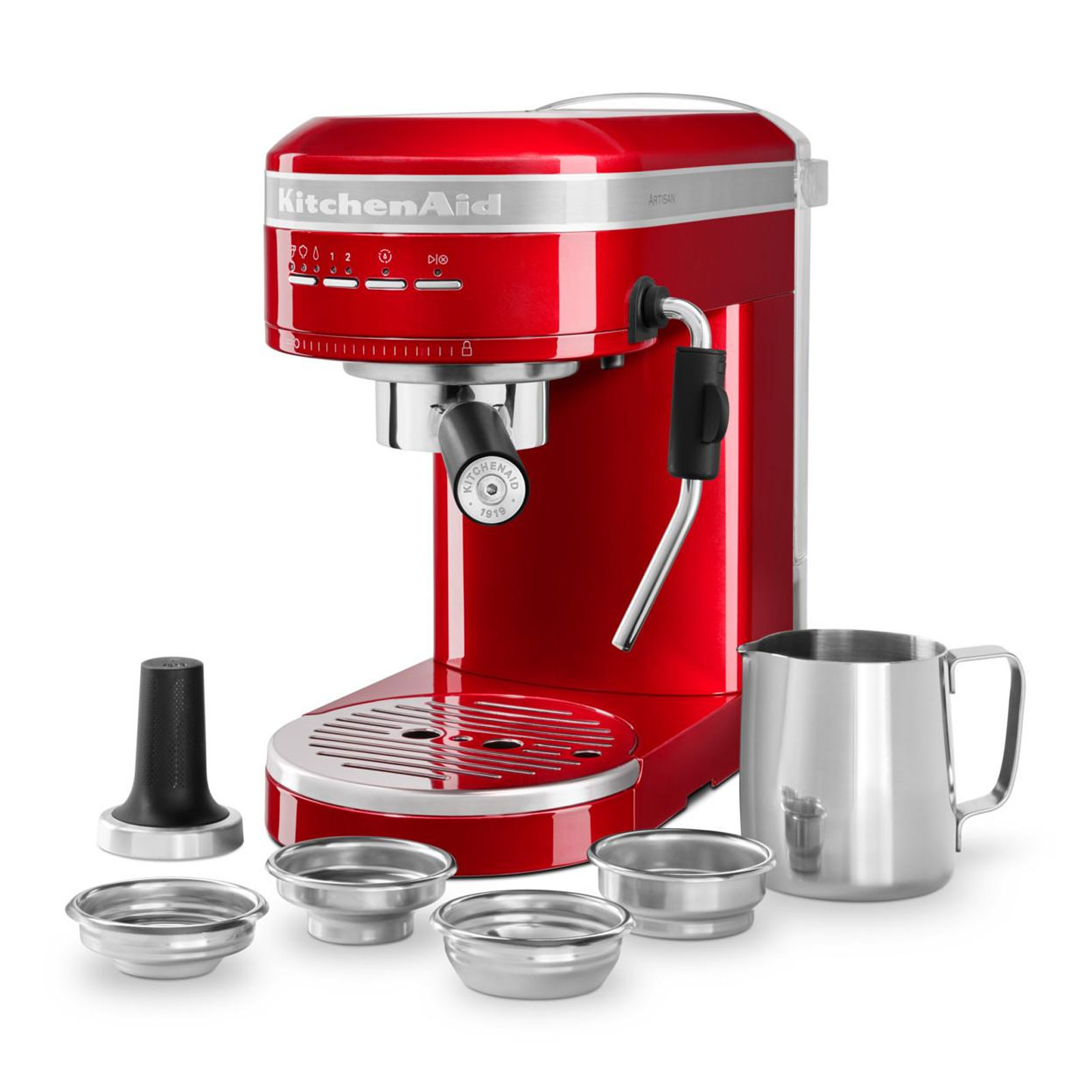 KitchenAid ARTISAN 5KES6503ECA Siebträger-Espressomaschine inkl. KitchenAid ARTISAN 5KCG8433ECA Kaffeemühle