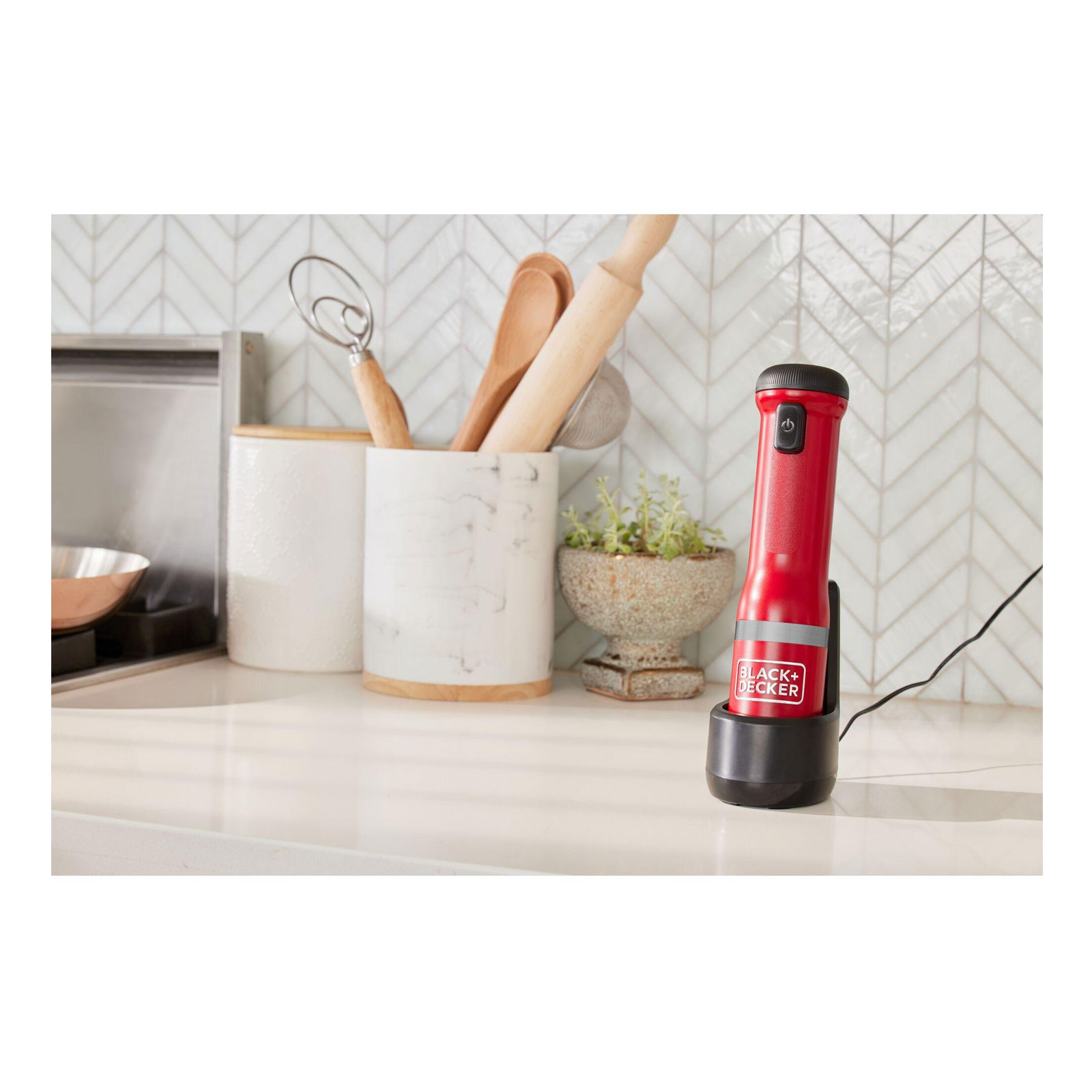 Black + Decker Stabmixer-Set BCKM1016KSR 6er-Set Kitchen Wand™ kabellos