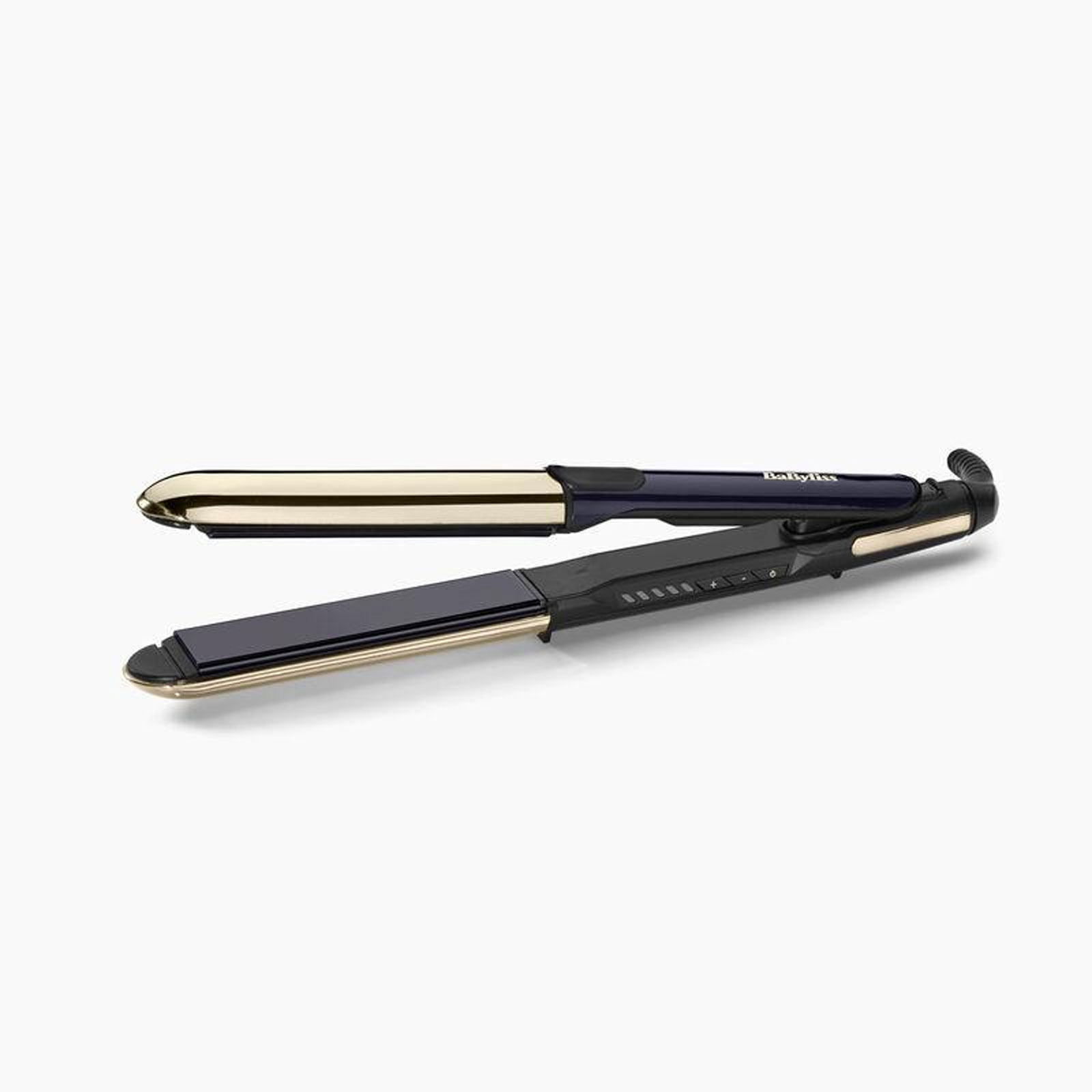 BaByliss ST484E Black Onyx Glätteisen (Advanced Ceramics™-Heizsystem, 5 Temperaturstufen von 130°C bis 235°C, Keramikplatten mit schwarzem Onyx, Ionen-Technologie mit Anti-Frizz Effekt, 15 Sekunden Aufheizzeit, automatische Abschaltfunktion