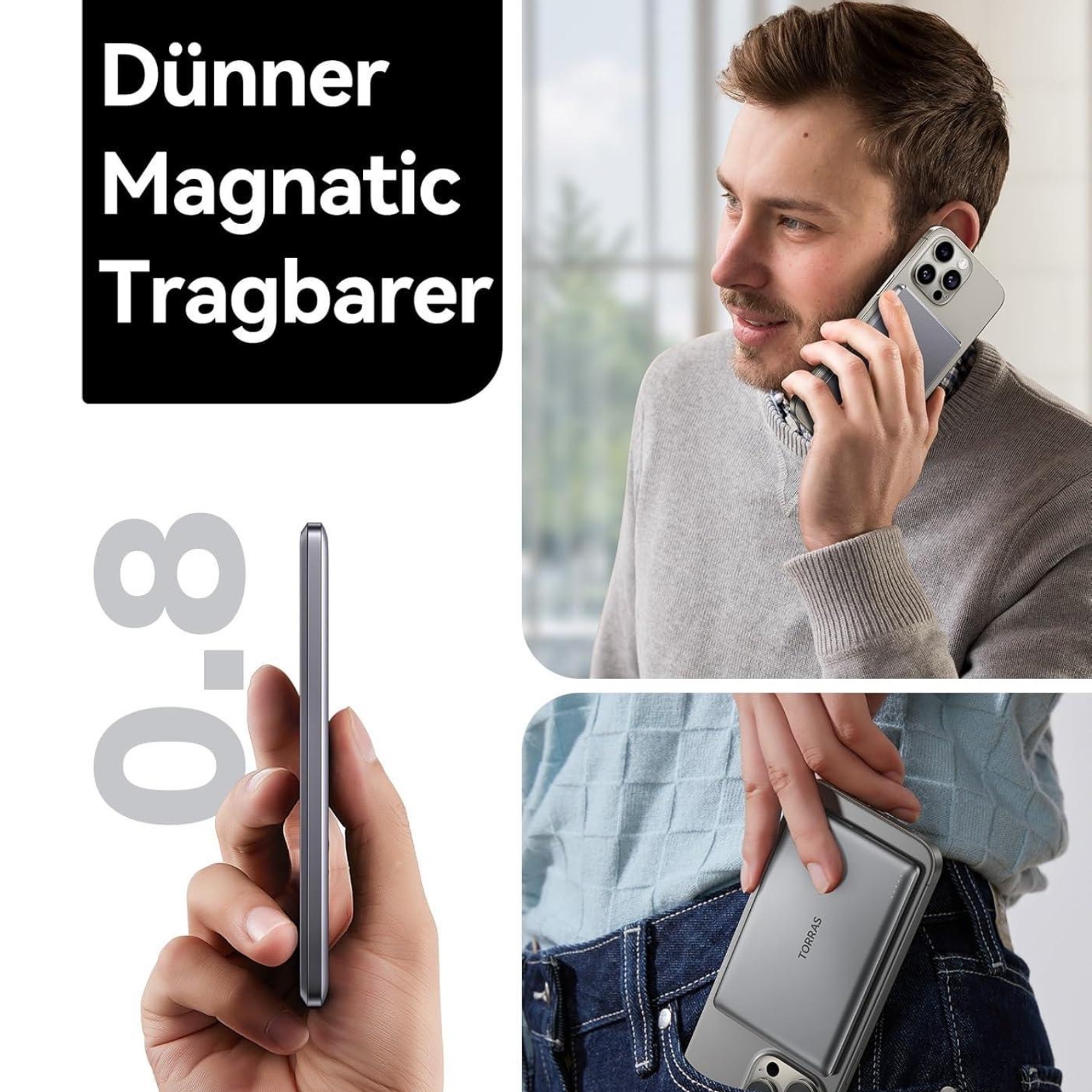 Torras MiniMag Power Bank 5,000mAh Dark Grey