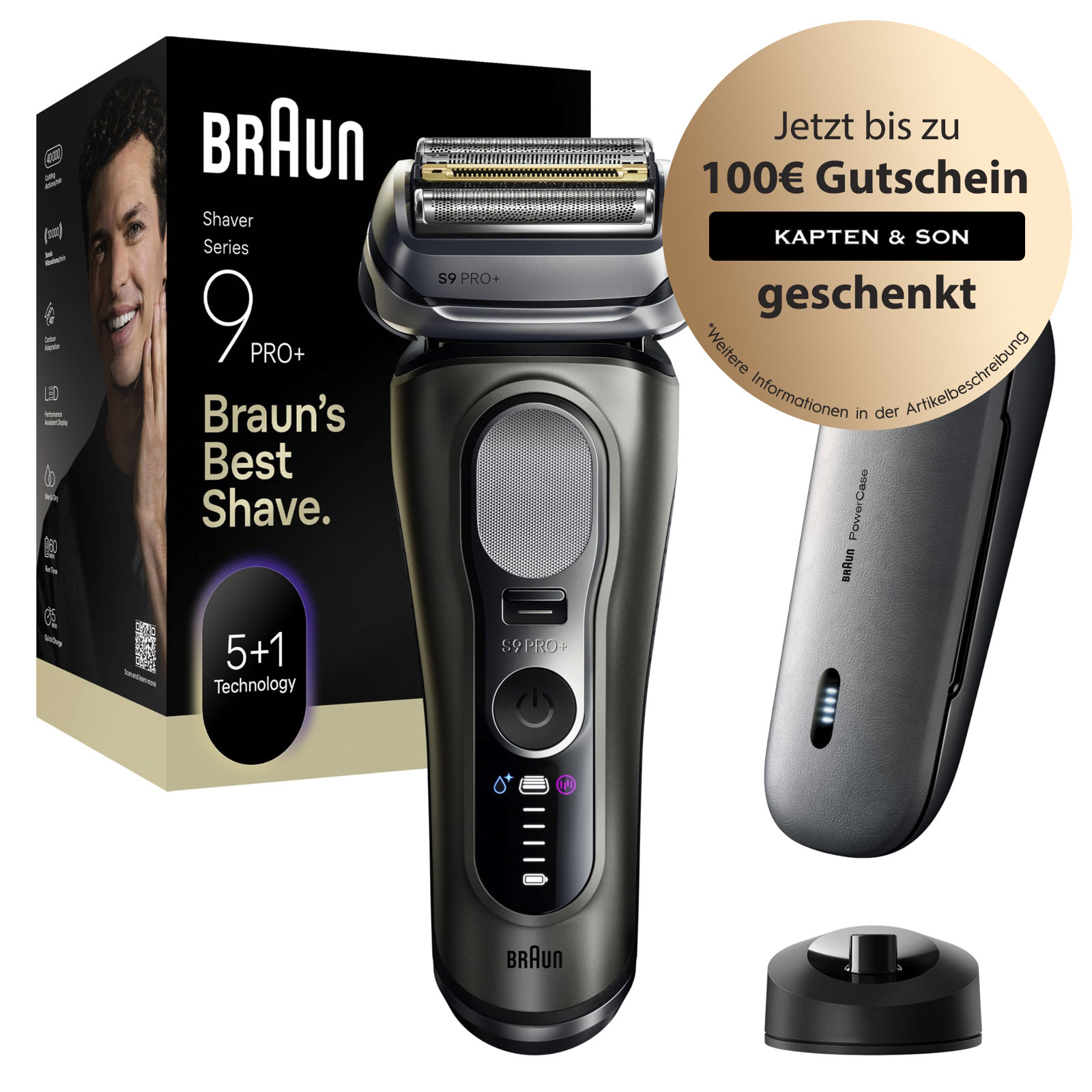 BRAUN Series 9 PRO+ 9625s Herrenrasierer Elektrorasierer Pro-SensoAdapt