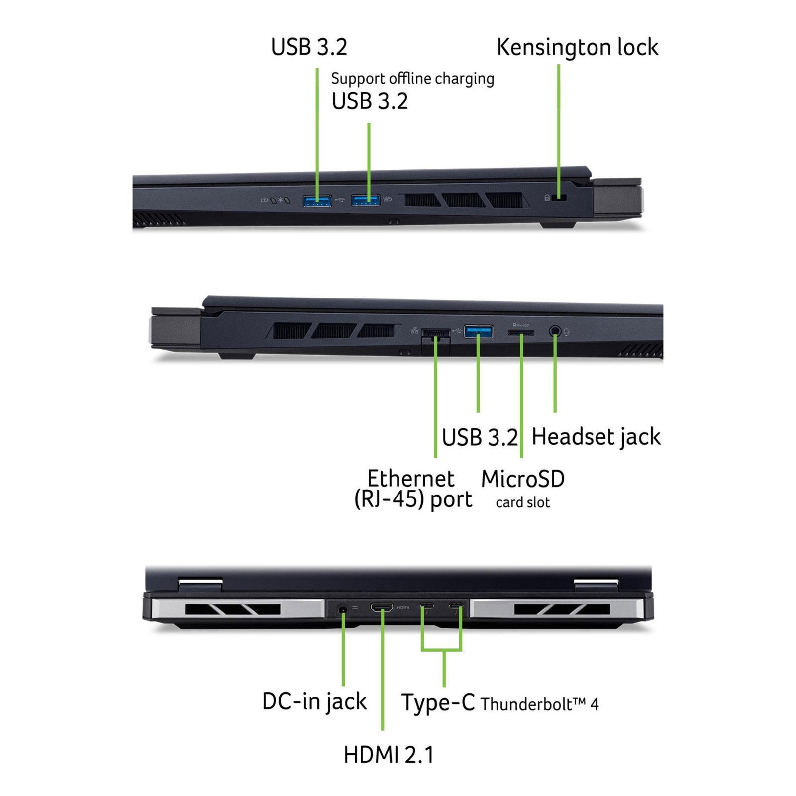 ACER Gaming-Notebook Predator Helios Neo 16 (PHN16-72-982V), 16 Zoll, WQXGA, i9-14900HX, 32GB, 1 TB M.2 SSD, RTX 4070 8GB (Abyssal Black, IPS, 240 Hz)