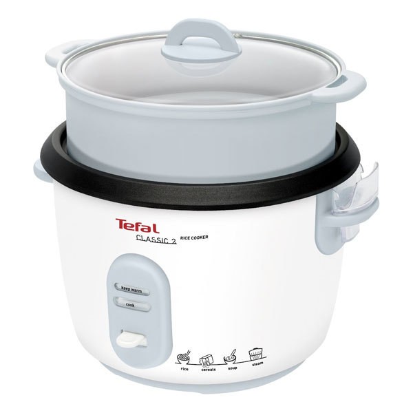 Tefal RK1011 Reiskocher mit Dampfgareinsatz 1,8 Liter Volumen Glasdeckel