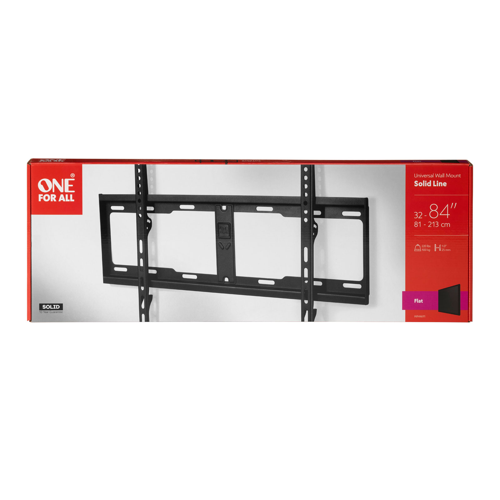 ONE FOR ALL 84" TV Wandhalterung Solid FLAT