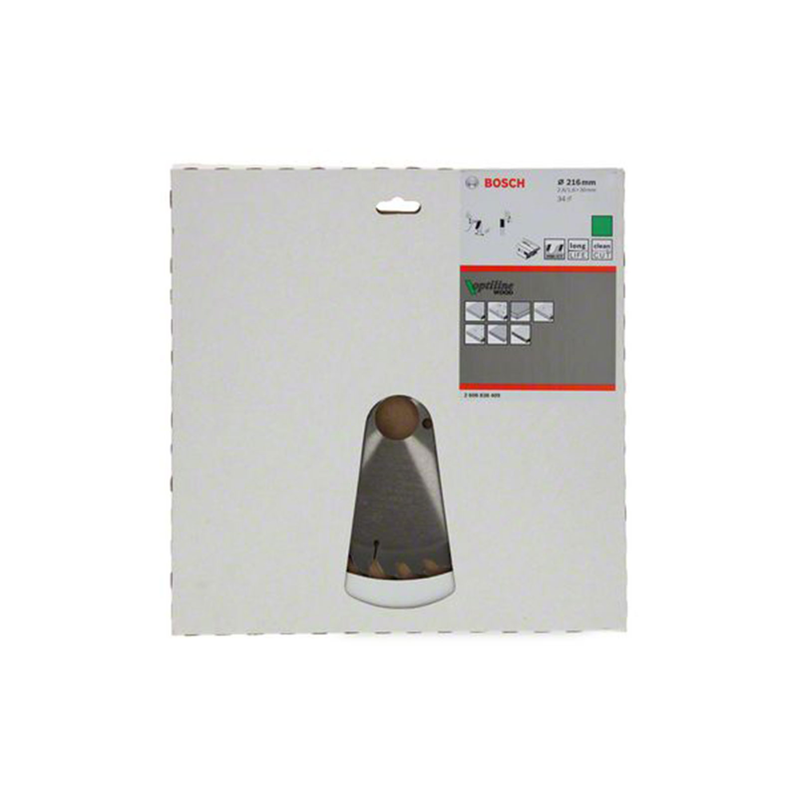 Bosch Professional Optiline Wood Kreissaegeblatt 216 x 2,6 / 1,6 x 30, 34 Zaehne