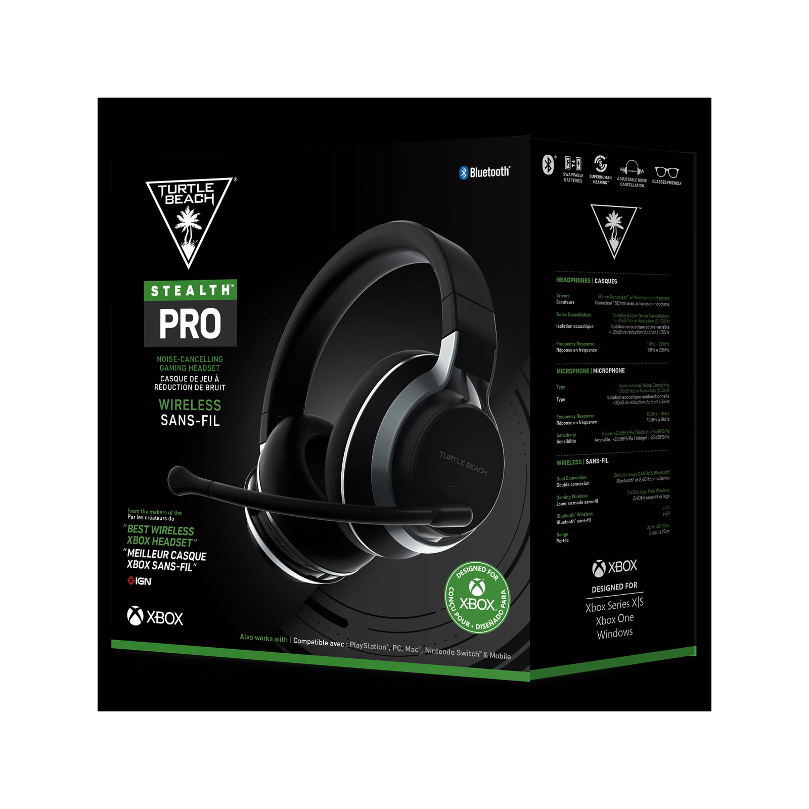 Turtle Beach Stealth Pro Headset - Xbox Series X Gaming-Headset (Kabellos)