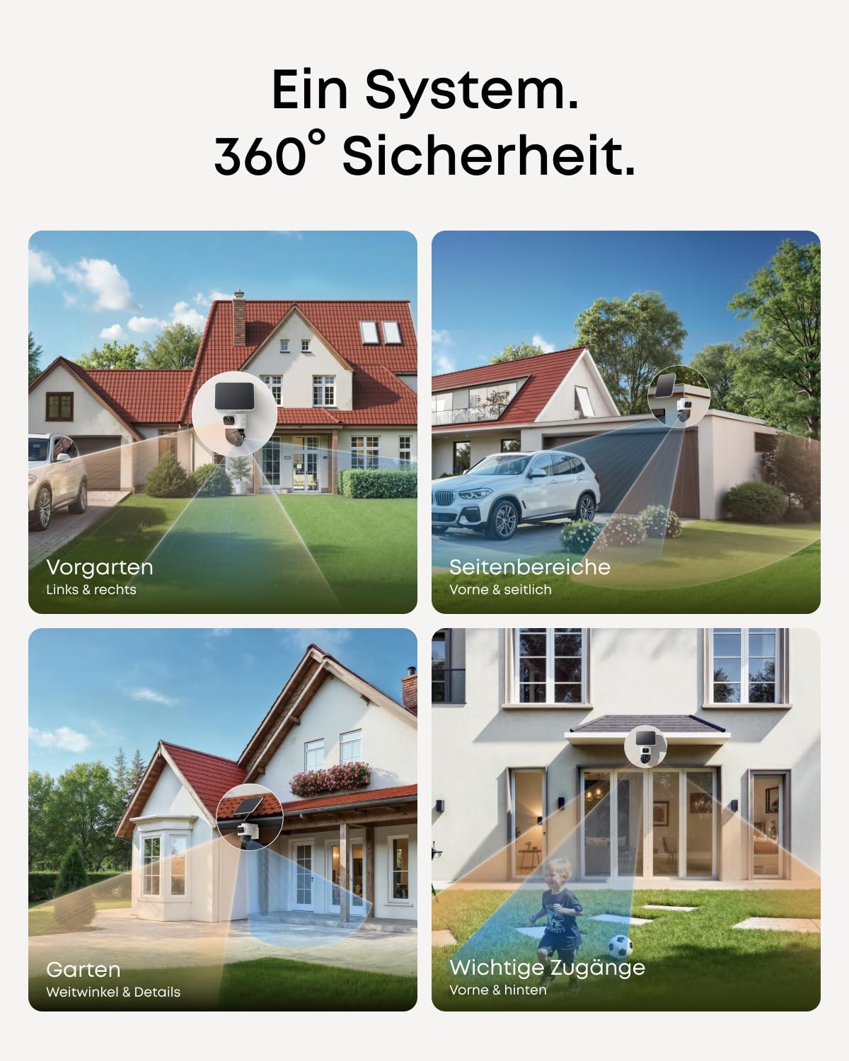 eufyCam S4 2‑Kamera‑Set, kabellose Solar‑Überwachungskamera außen