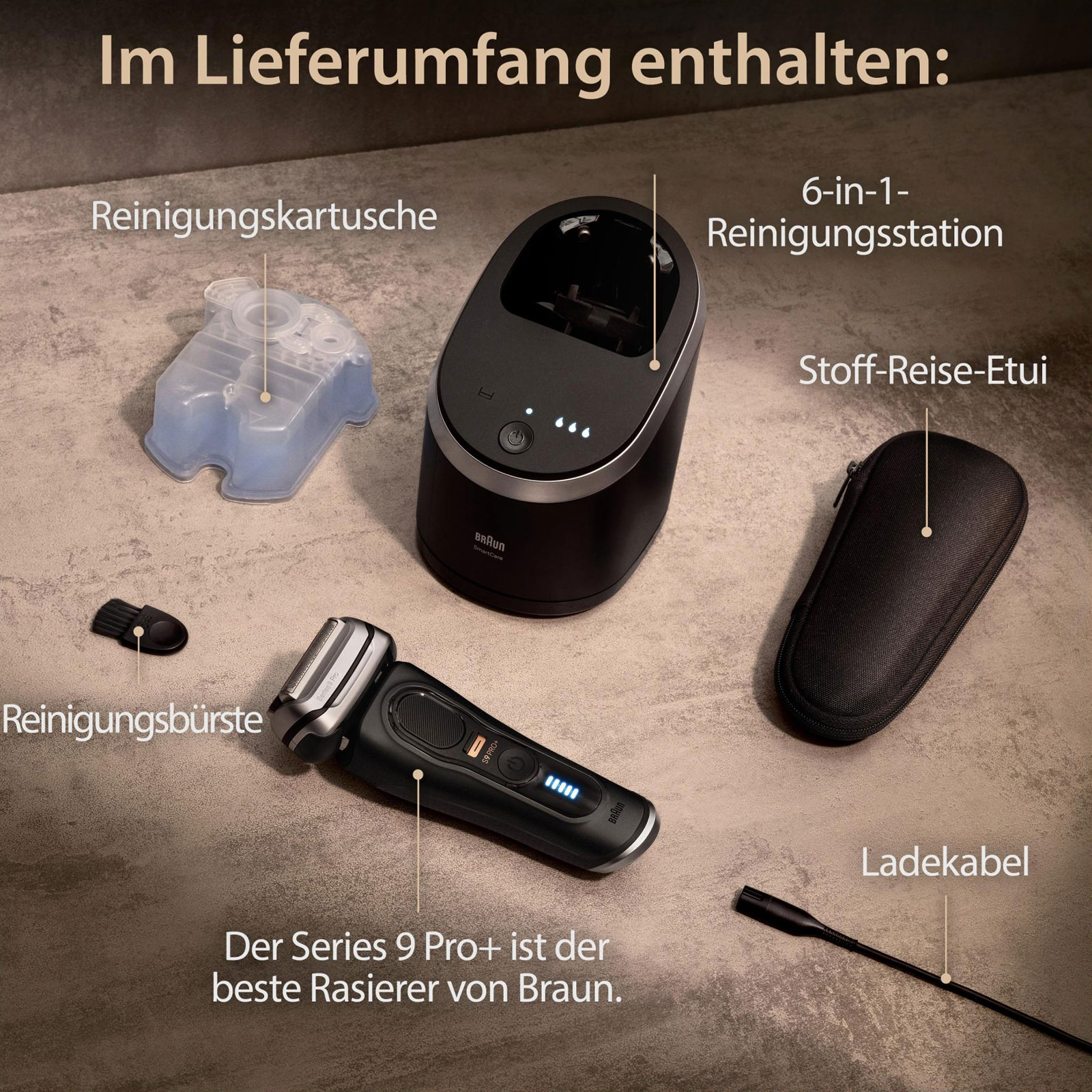 BRAUN Series 9 Pro+ 9560cc Wet & Dry Herrenrasierer