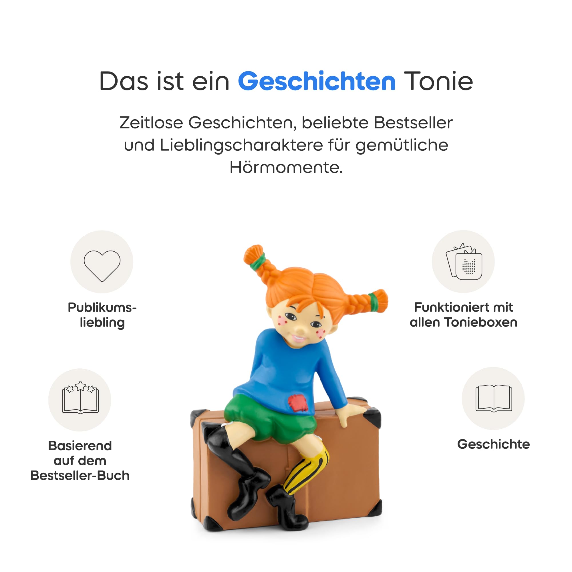 tonies Hörfigur für Toniebox, Pippi Langstrumpf – Pippi Langstrumpf geht an Bord